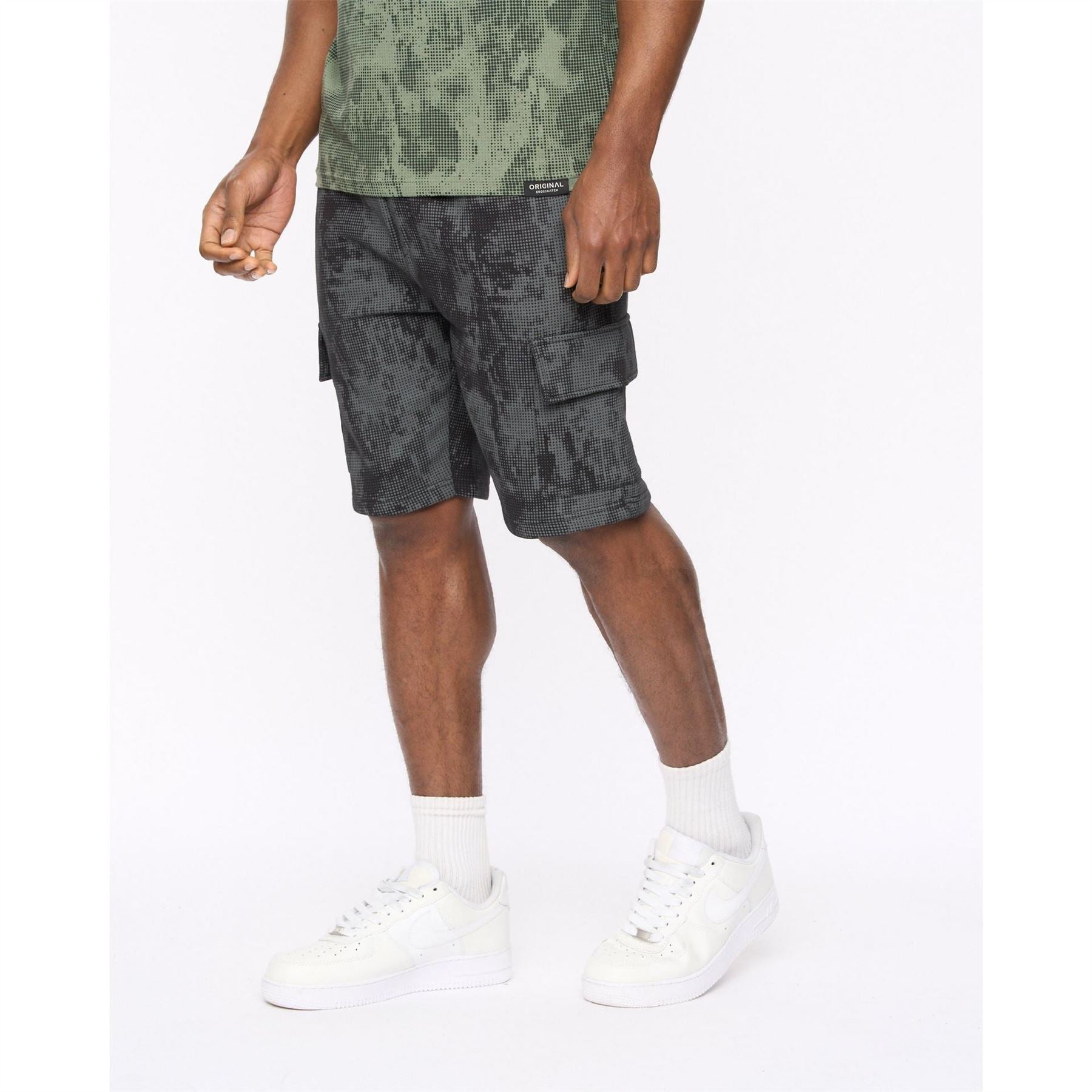 Crosshatch Cardon Camo Cargo Shorts