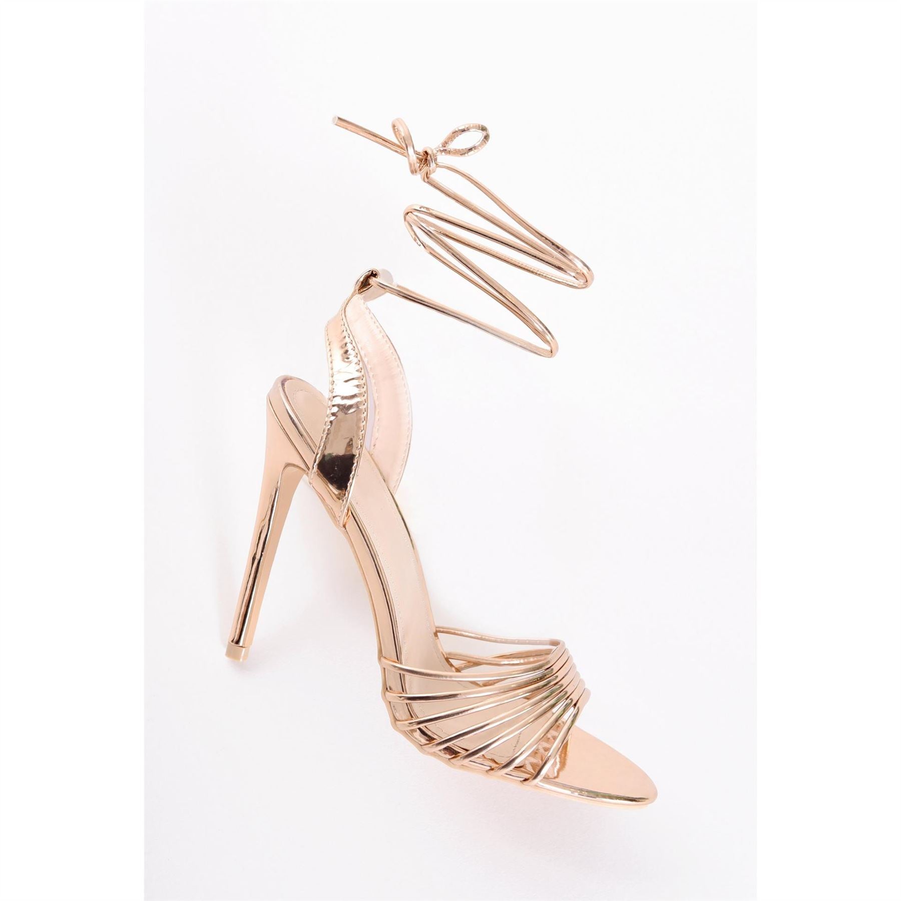 Glamorous Glam Strappy Stiletto Court Shoes