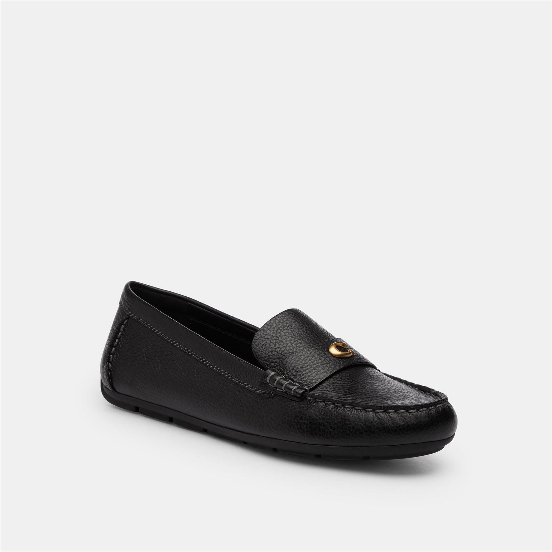 Coach C Driver Round Toe Penny Loafers