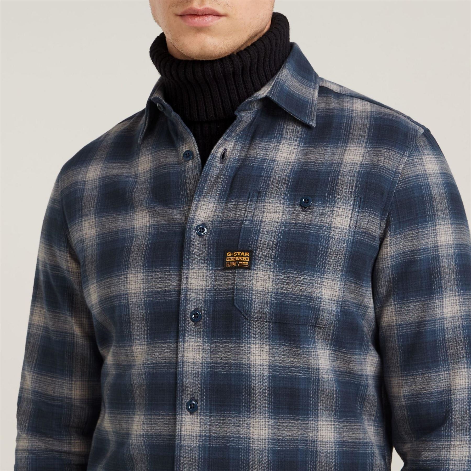 G Star Bristum Checked Long Sleeve Patterned Shirt