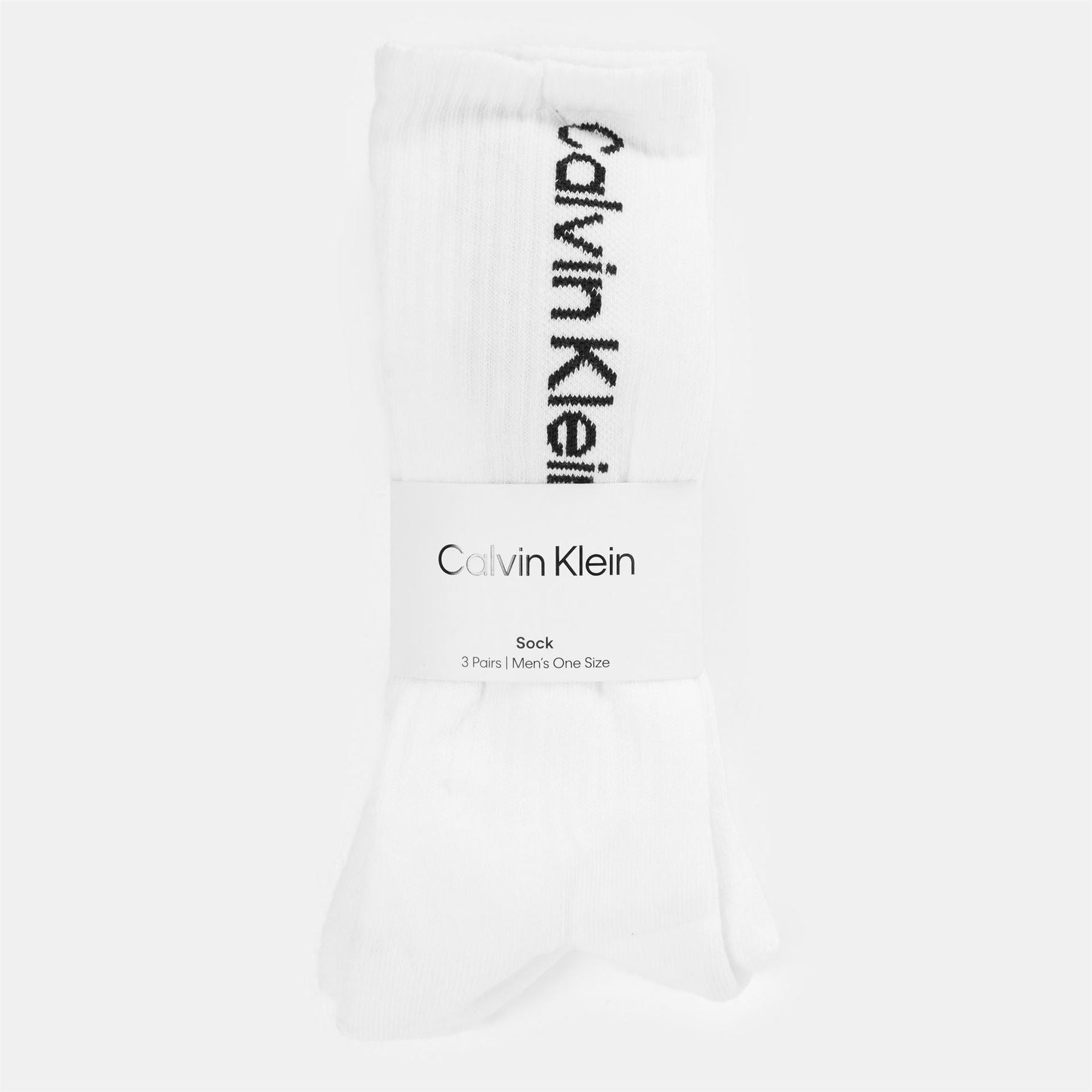 Calvin Klein 3 Pack Lettering Crew Socks