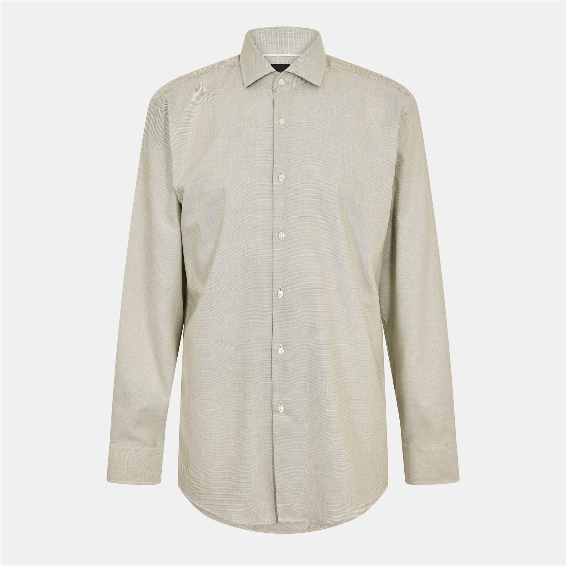 Boss Spread Collar Long Sleeve Regular Fit Shirt