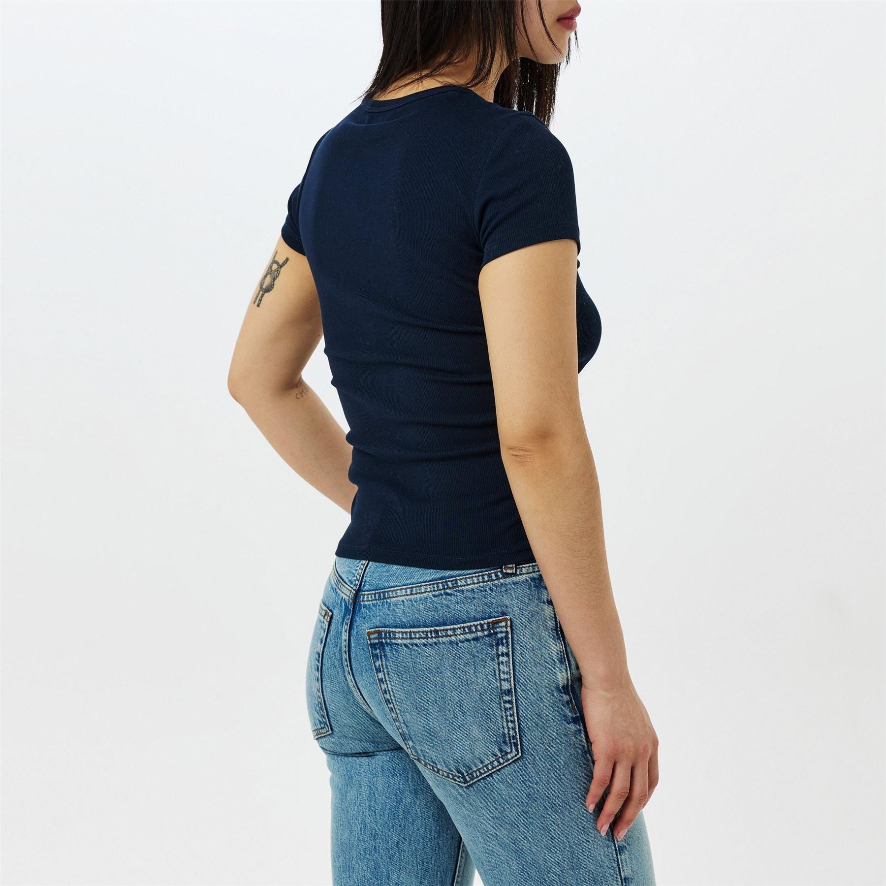Tommy Jeans Slim Essential Rib Short Sleeve T-Shirt