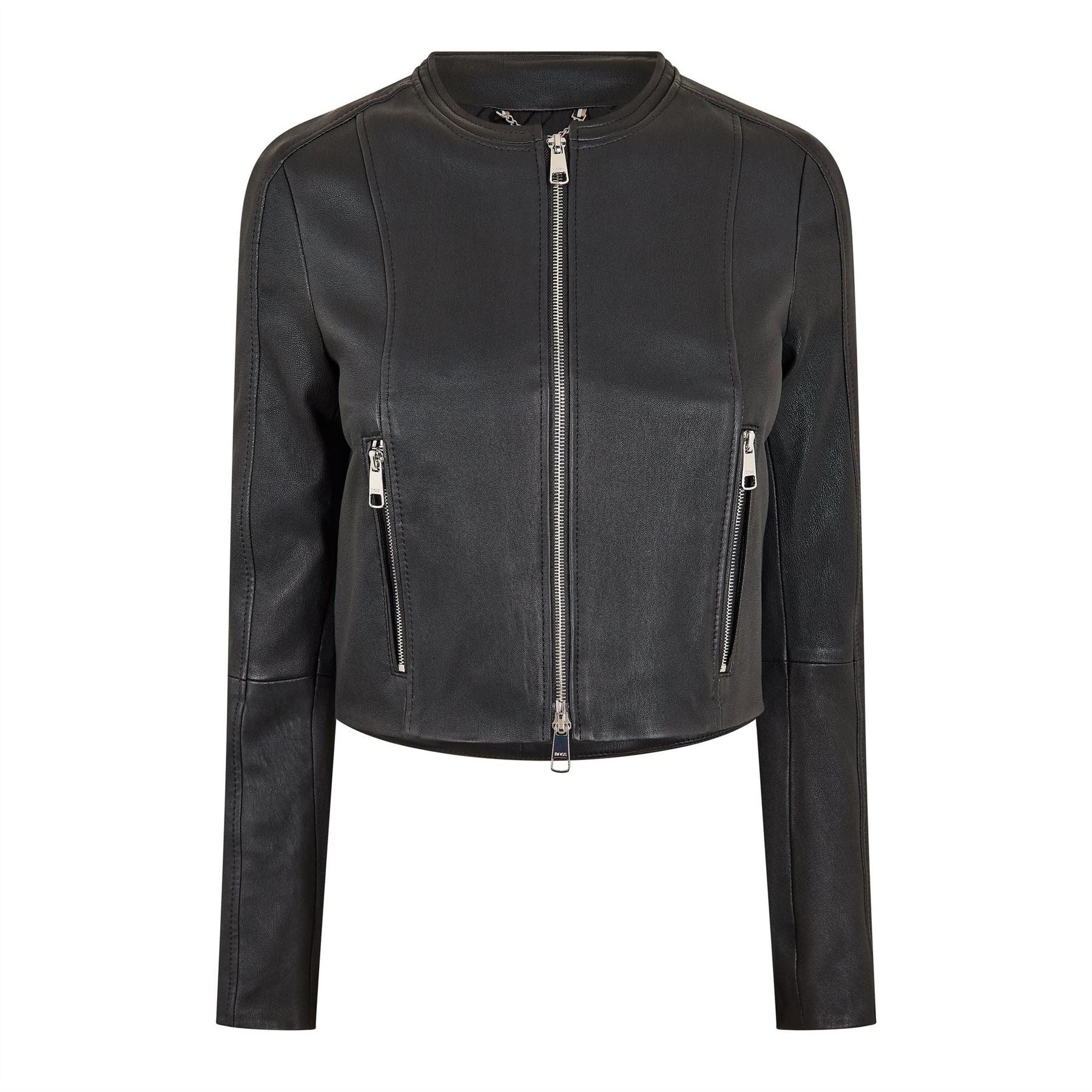Boss Womens 10251863 01 Leather Jacket