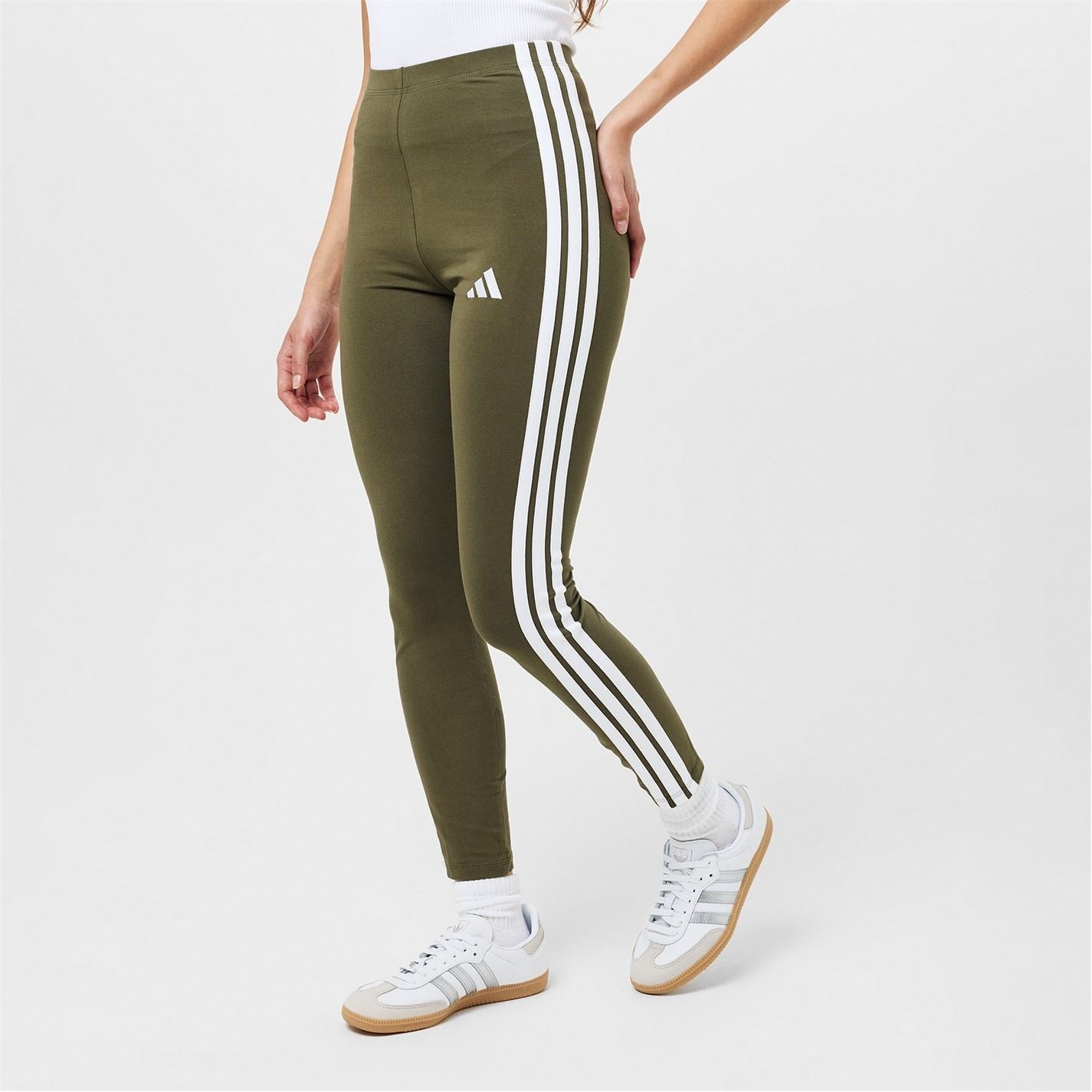 adidas Womens Essentials 3 Stripe Leggings