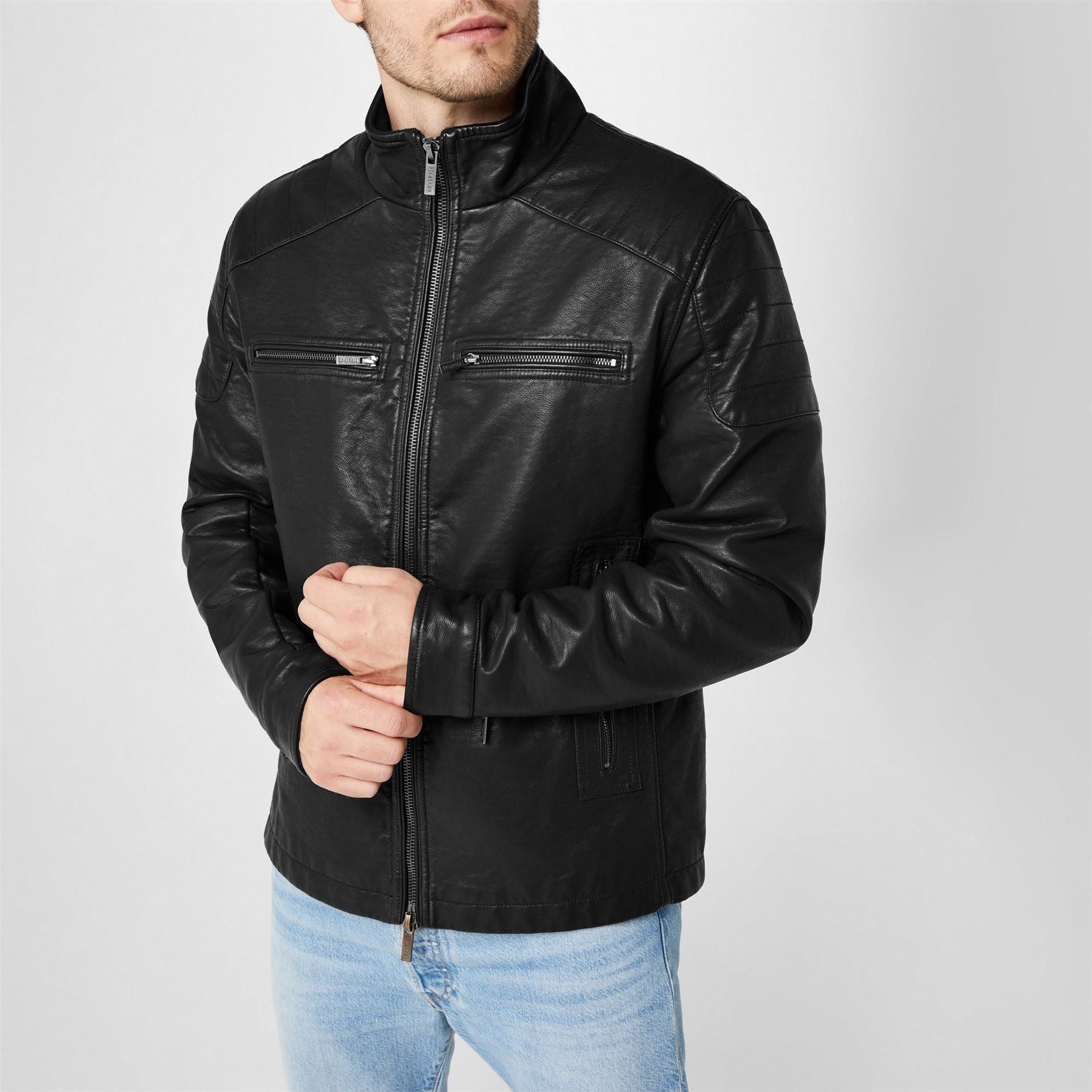 Firetrap  Long Sleeve Faux Leather Jacket