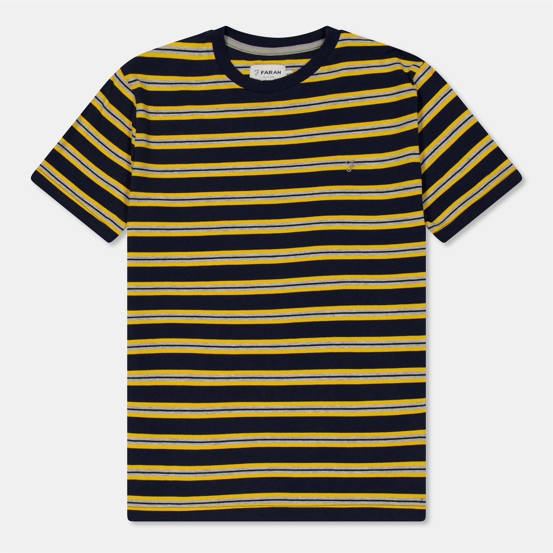 Farah Tobago Embroidered Crew Neck Ribbed Collar T-Shirt