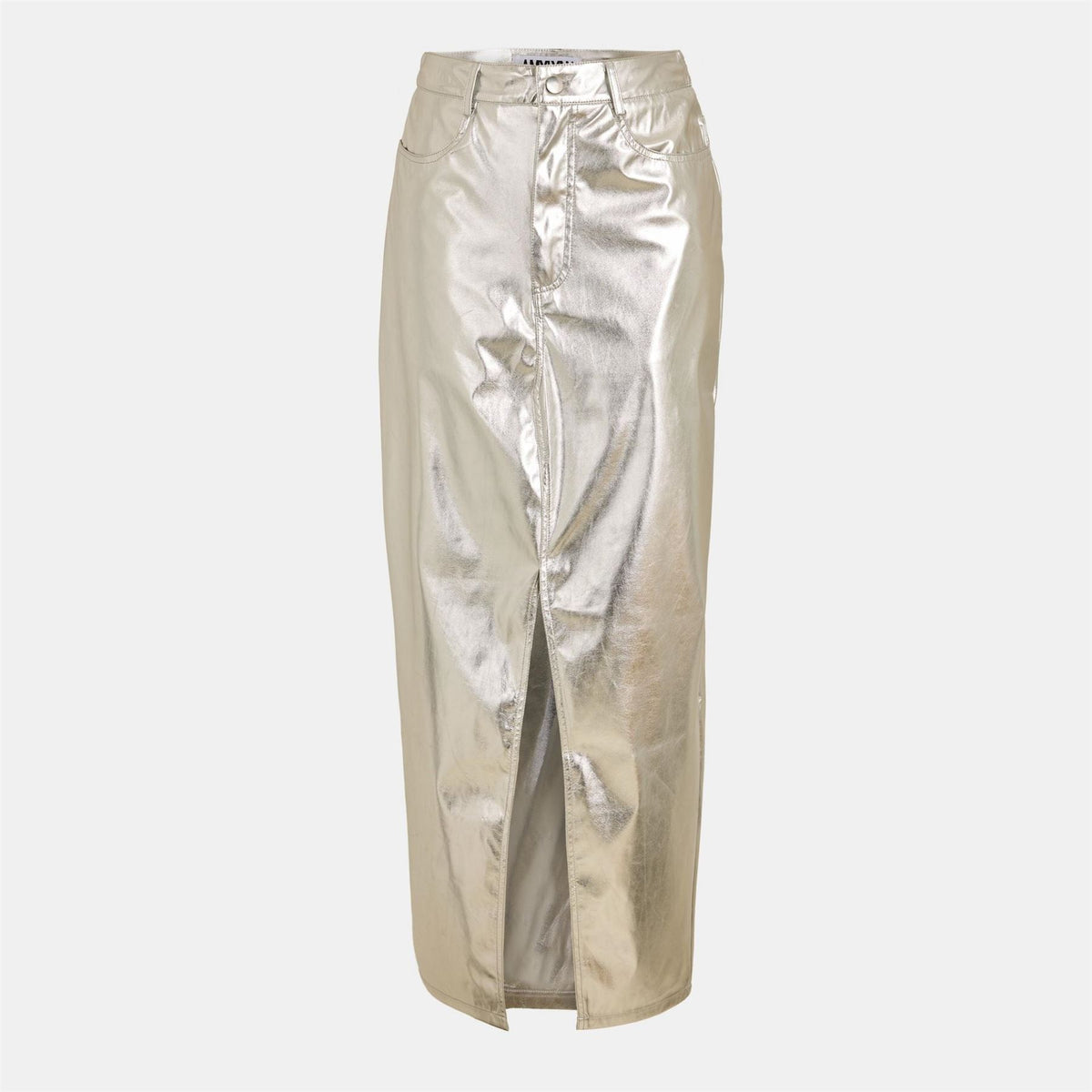 AmyLynn Metallic Maxi Pencil Skirt