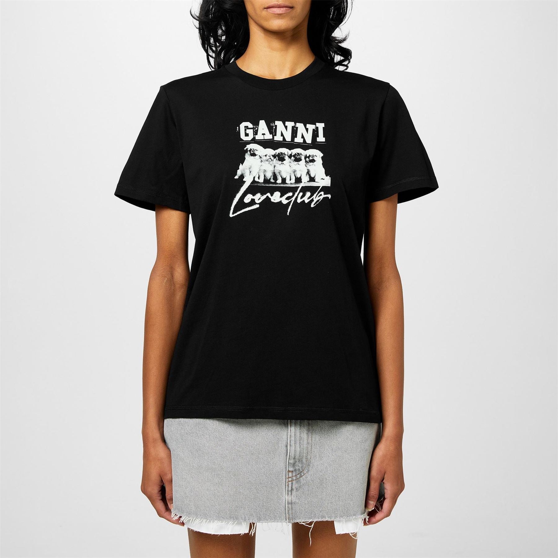 Ganni Puppy Love Regular Fit T-Shirt