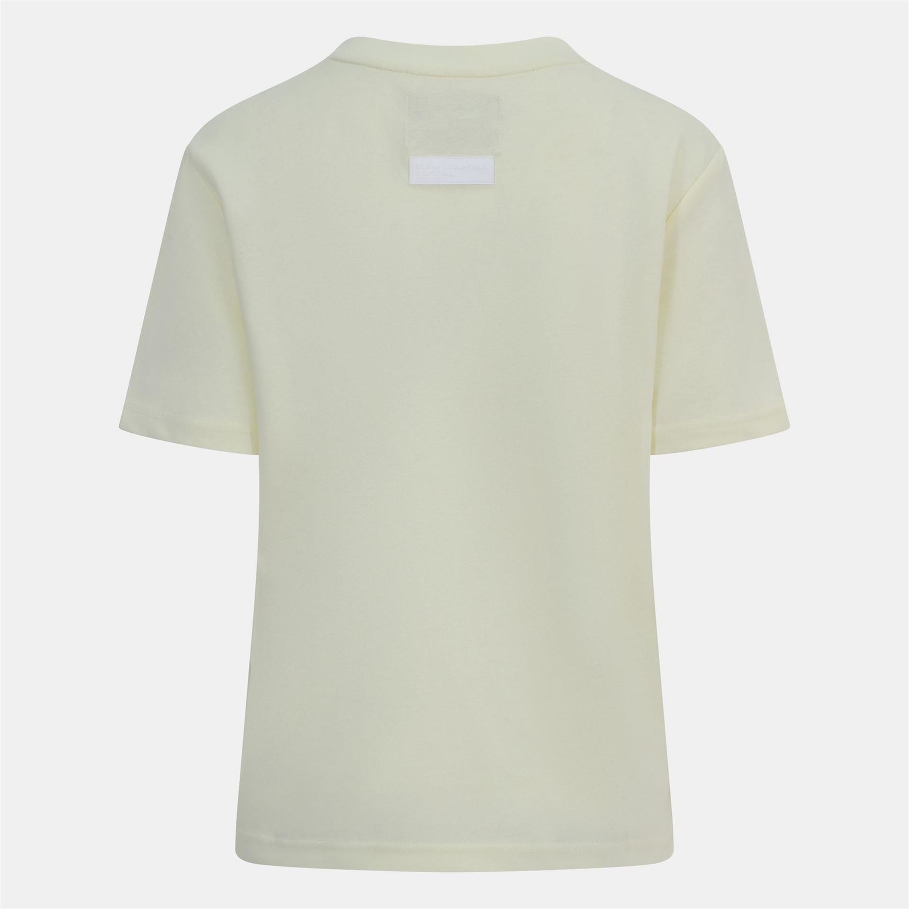 Blank Essentials Lettering Crew Neck Ribbed Collar Short Sleeve Boyfriend T-Shirt
