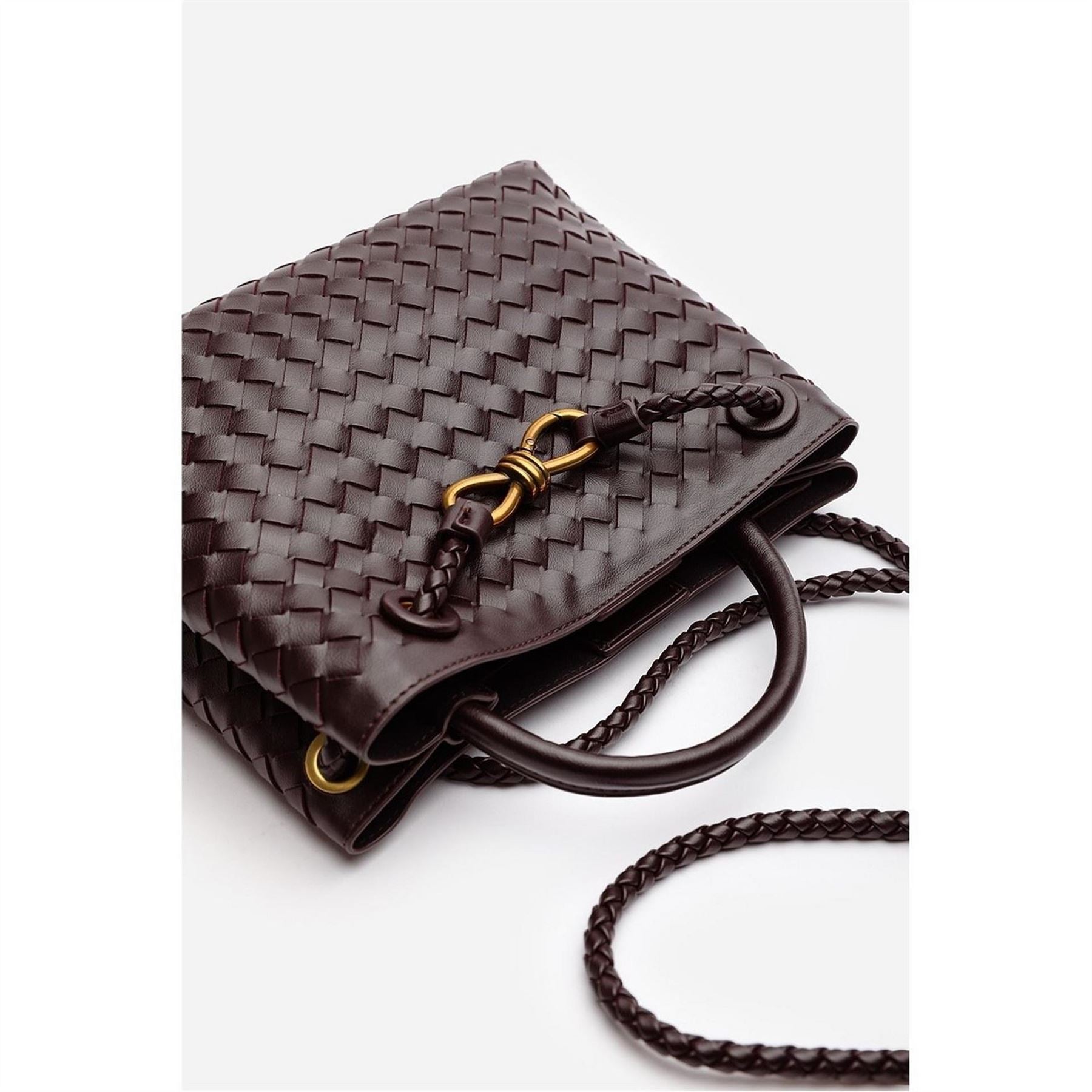Wheres That From Leather Tote Bag With Gold Detail