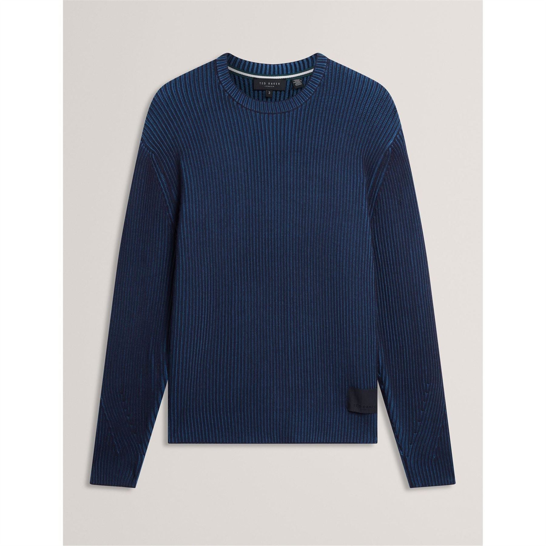 Ted Baker Textured Crew Neck Long Sleeve Sweater