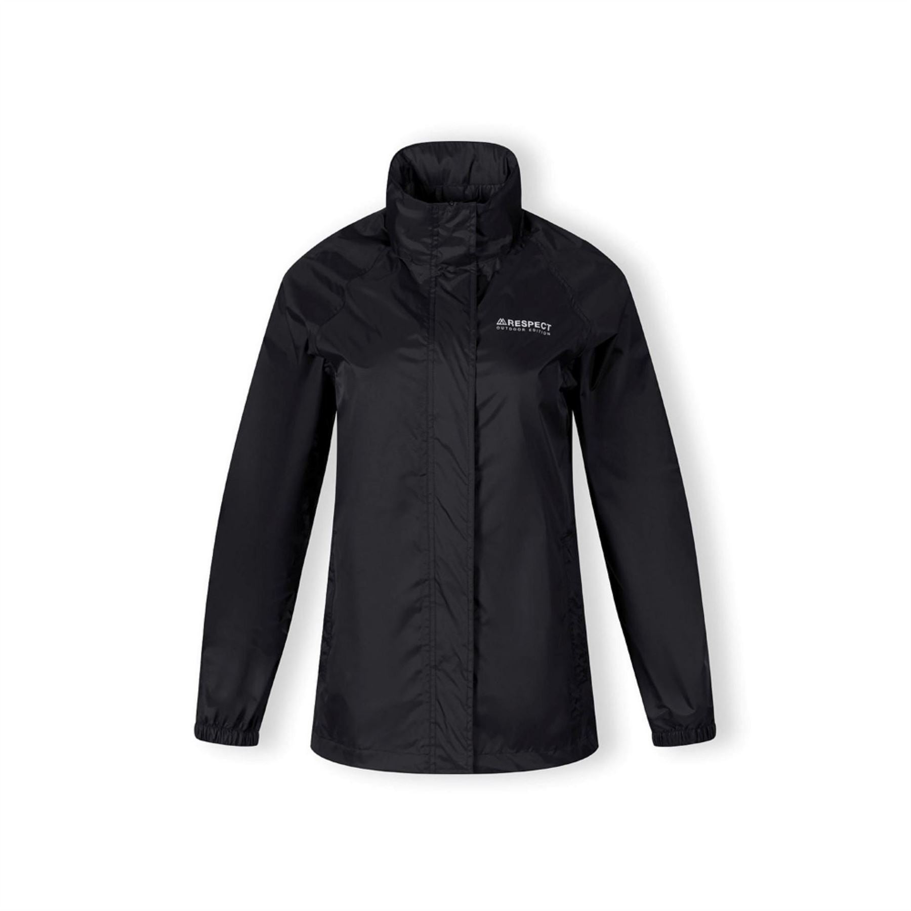 Minoti Women Packaway Waterproof Jacket With Hood Black