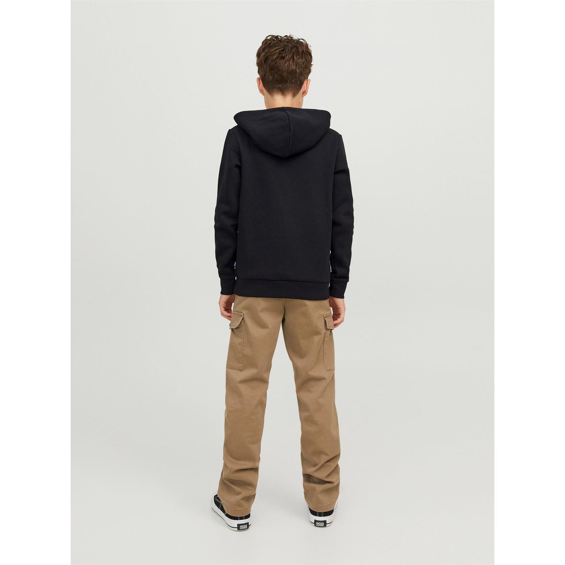 Jack and Jones Play Logo Print Hooded Sweatshirt