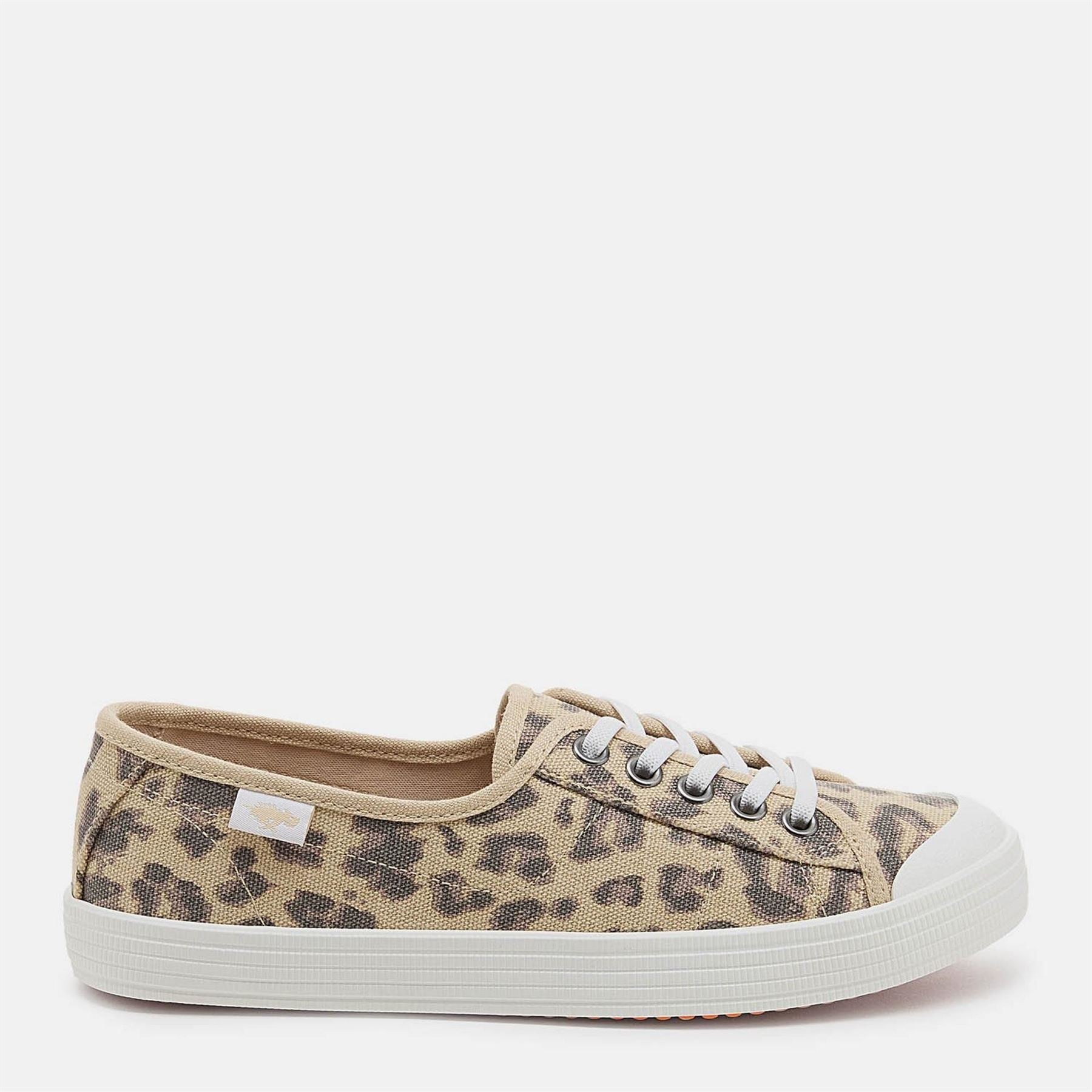 Rocket Dog Chow Chow Sum Ld99 Leopard Lace Up Canvas Low Top Sneakers