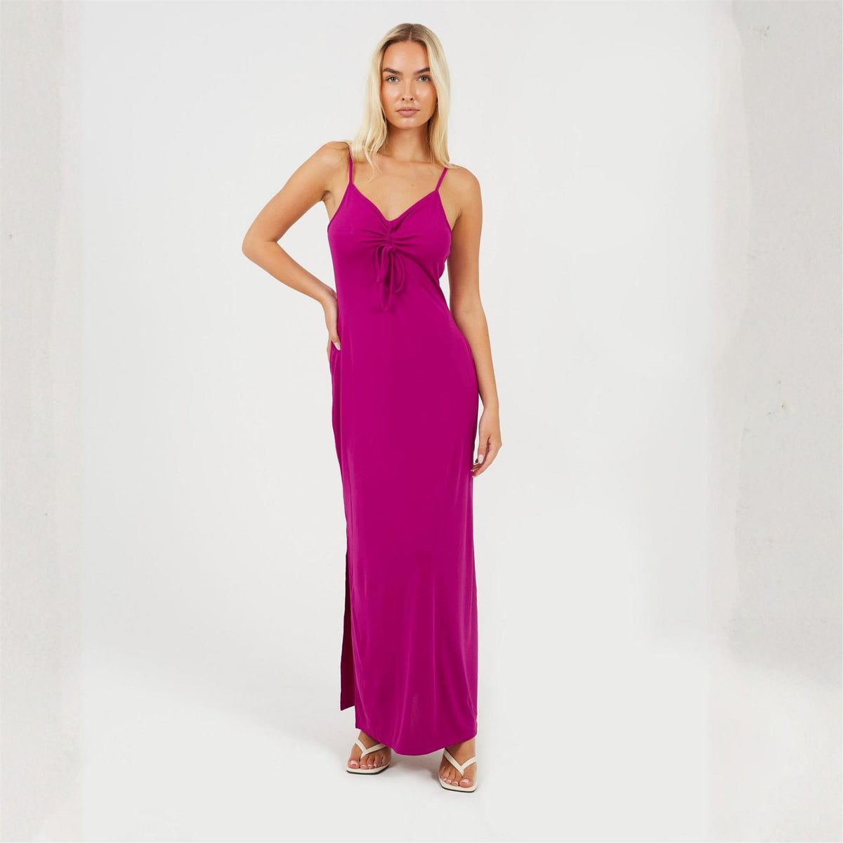 Brave Soul Cami V-Neck Maxi Slip Dress