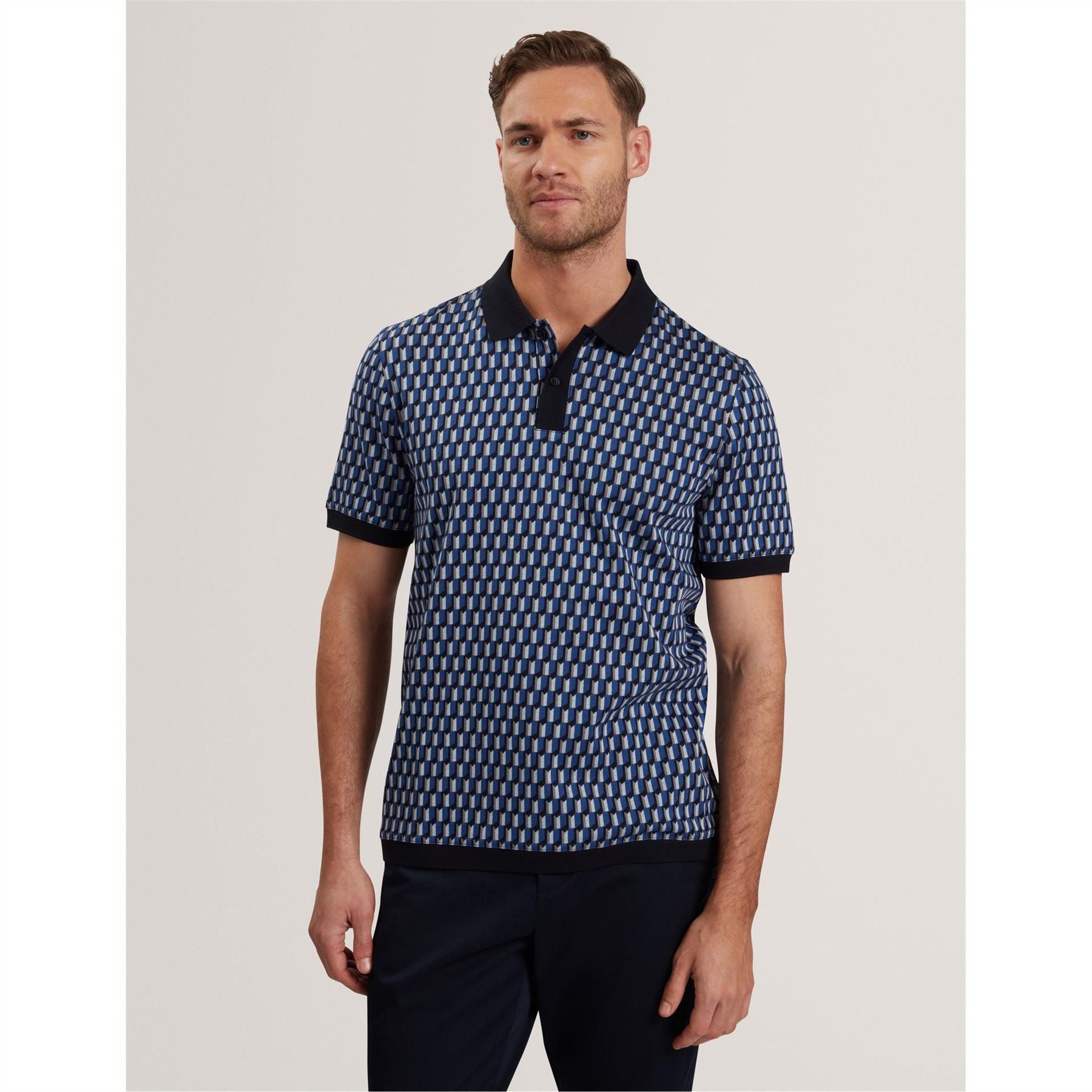 Ted Baker Geo Short Sleeve Polo Shirt