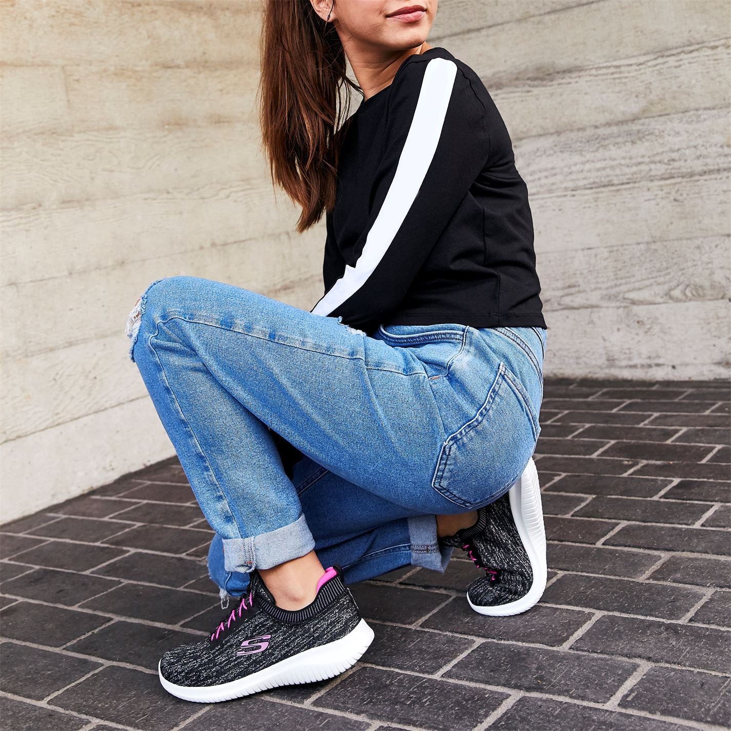 Skechers Ultra Flex Bright Horizon Junior Girls Trainers