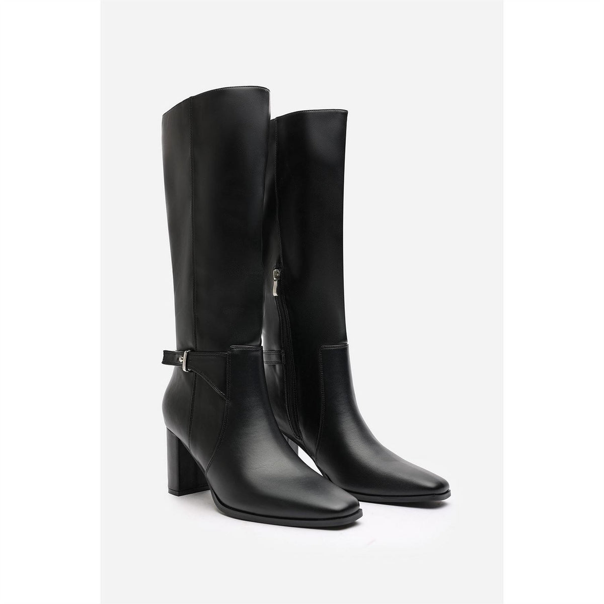 Wheres That From Knee High Boots with Side Zipper