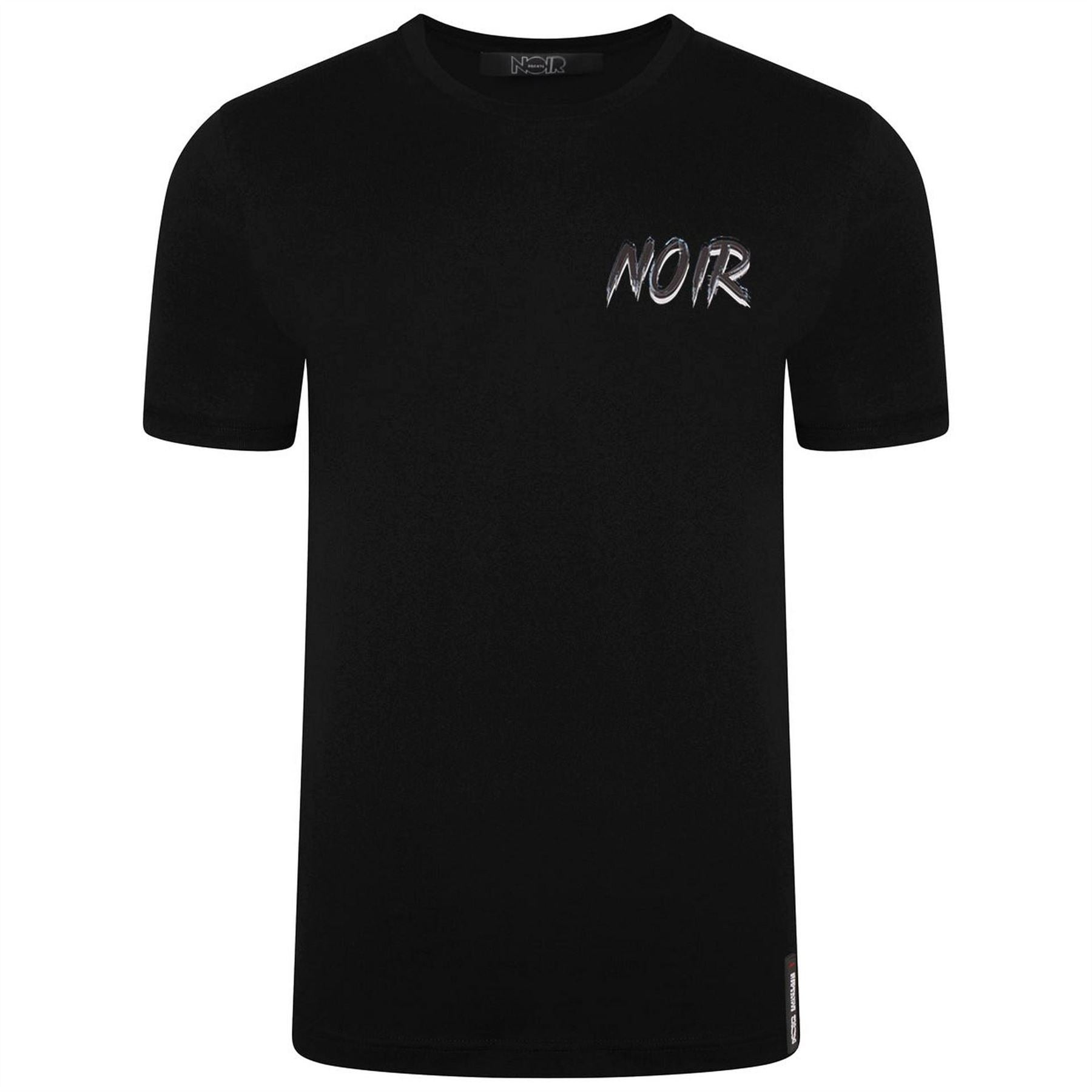 Societe Noir Scribble Printed Logo Crew Neck Short Sleeve T-Shirt