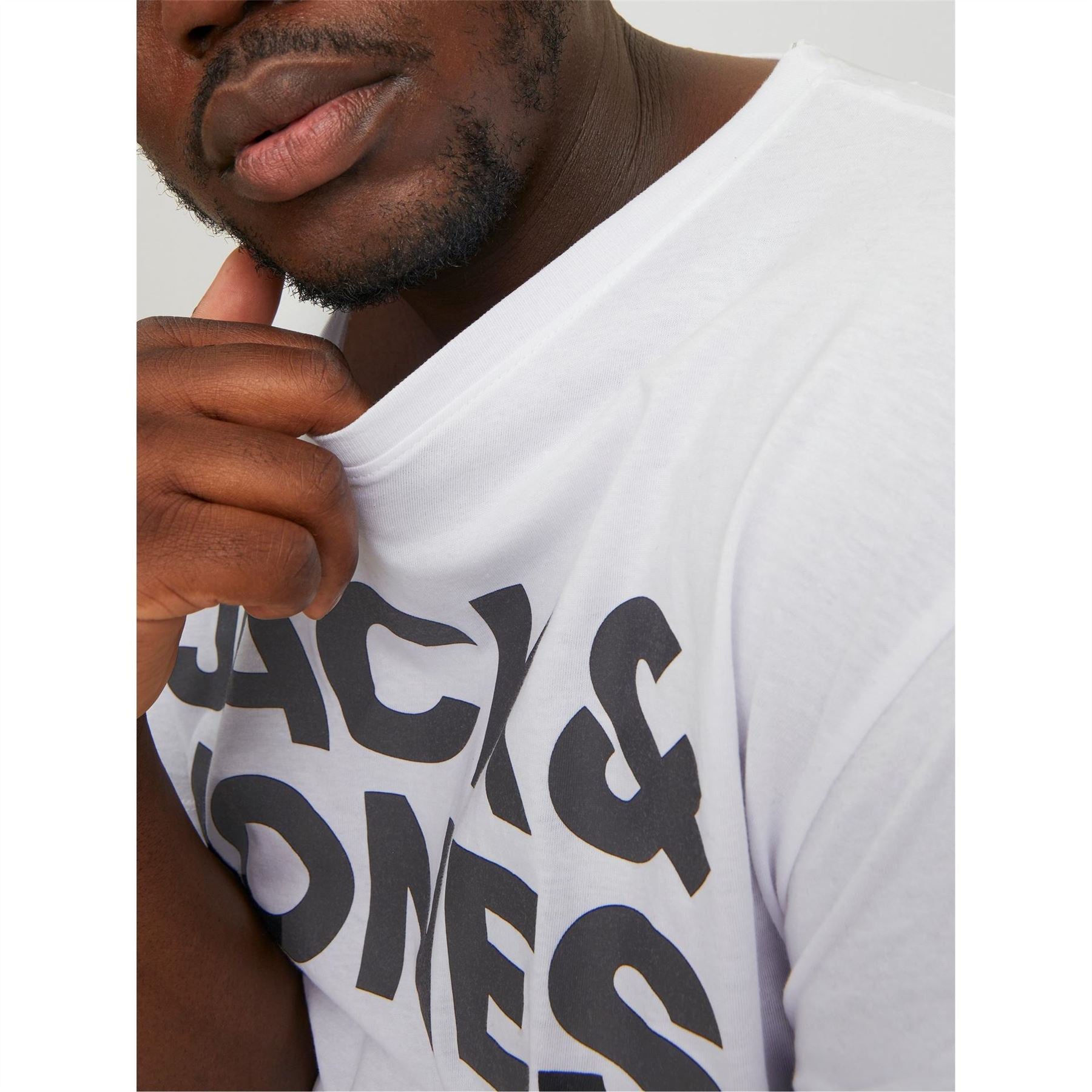 Jack and Jones Mens Short Sleeve Logo T-Shirt Plus Size