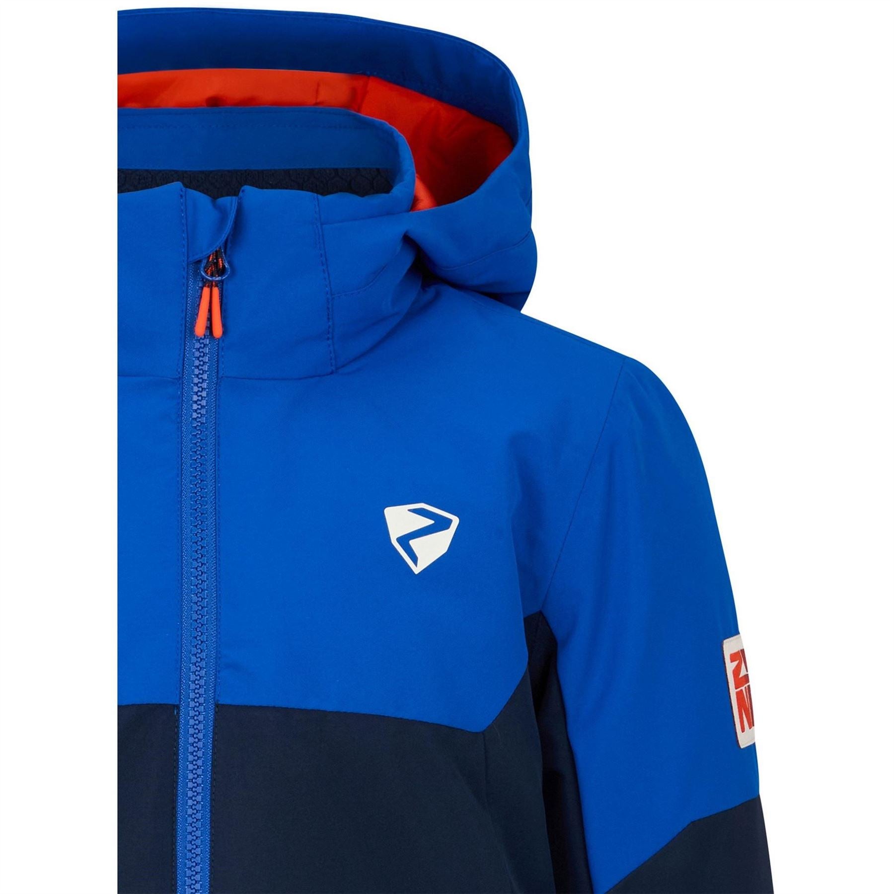 Ziener Agimo Hooded Zipped Pocket Color Block Ski Jacket