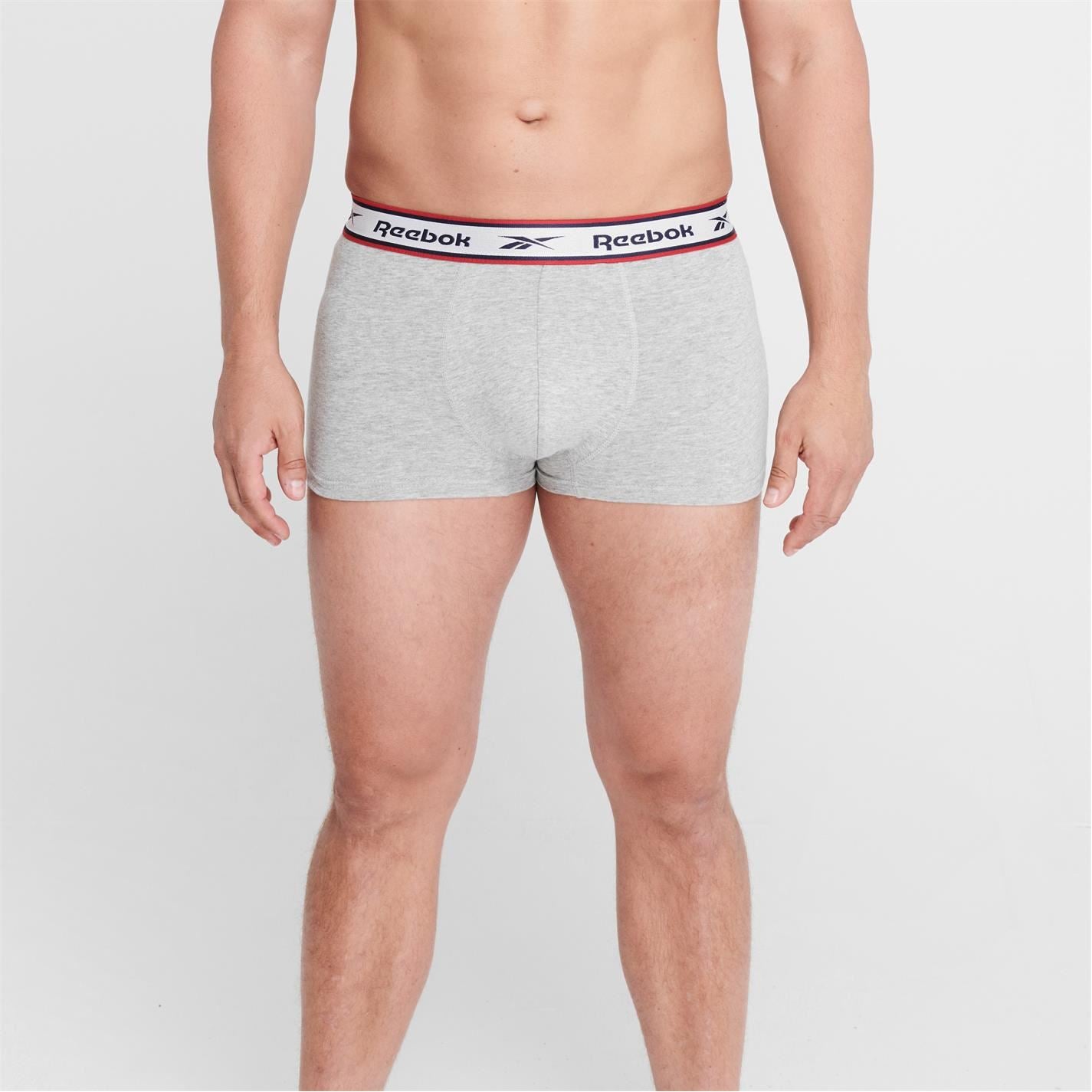 Reebok Mens 3 Pack Boxer Shorts Barlow