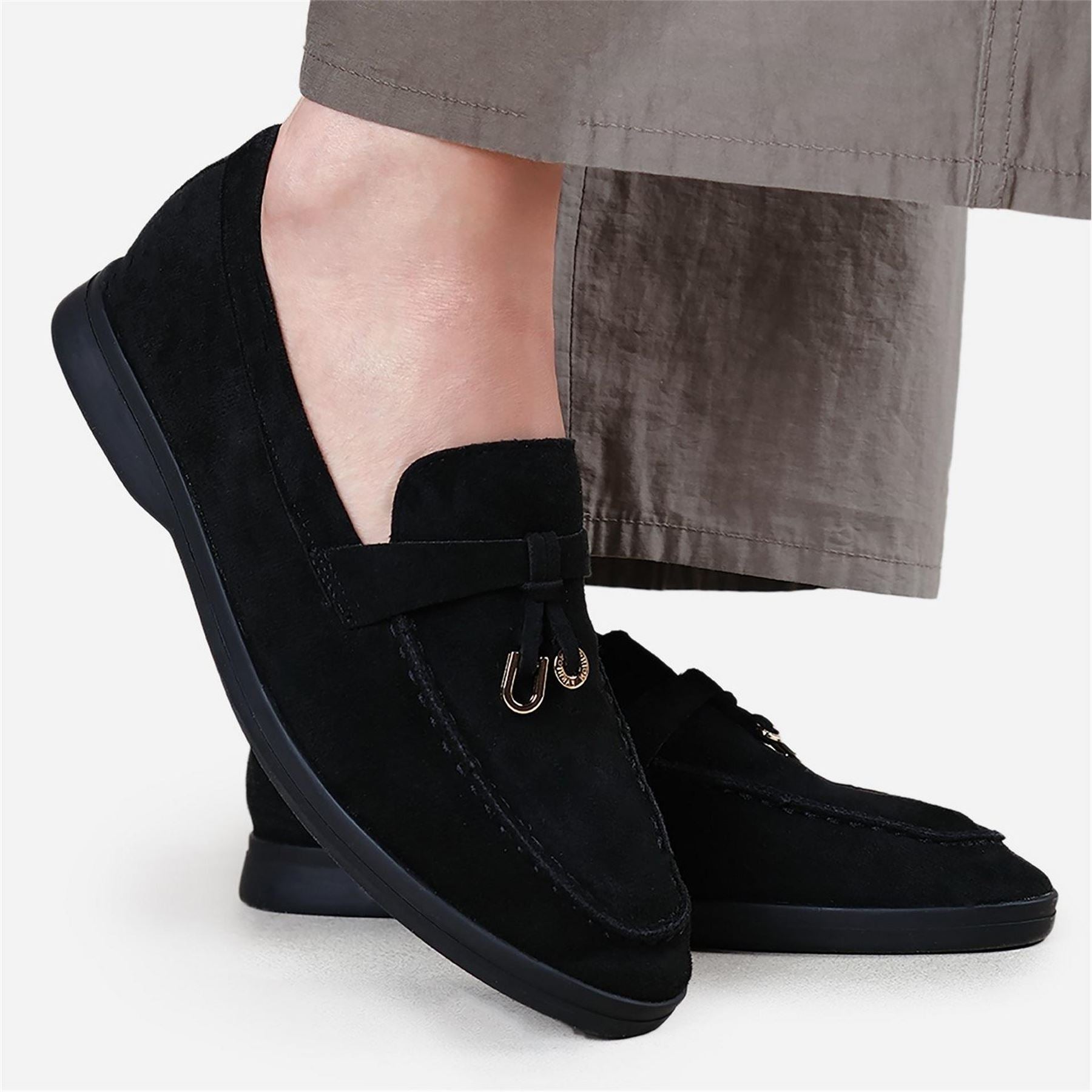 Wheres That From Pegasus Faux Suede Loafer Ladies