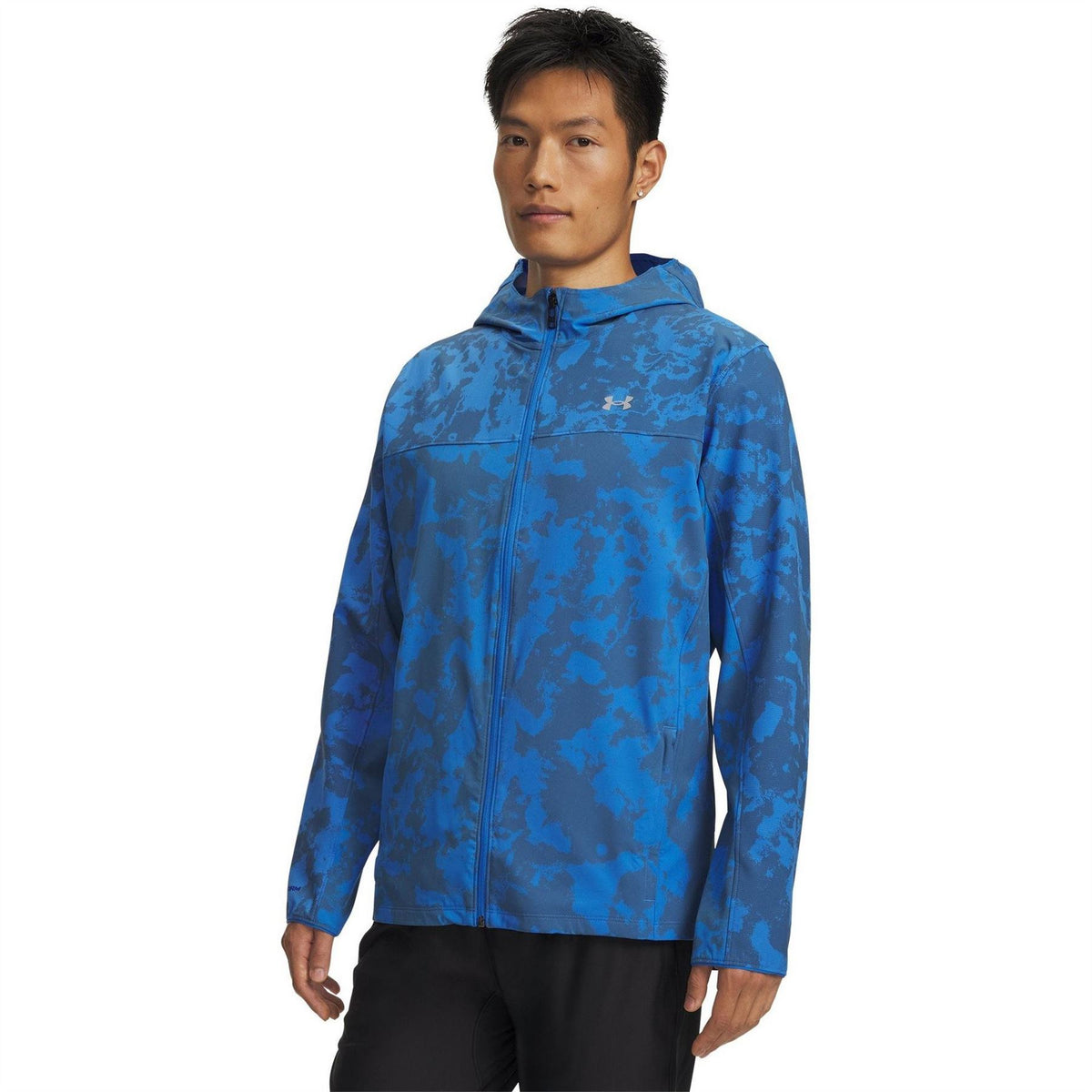 Under Armour Hooded Bold Logo Camo Patterned Windbreaker Jacket
