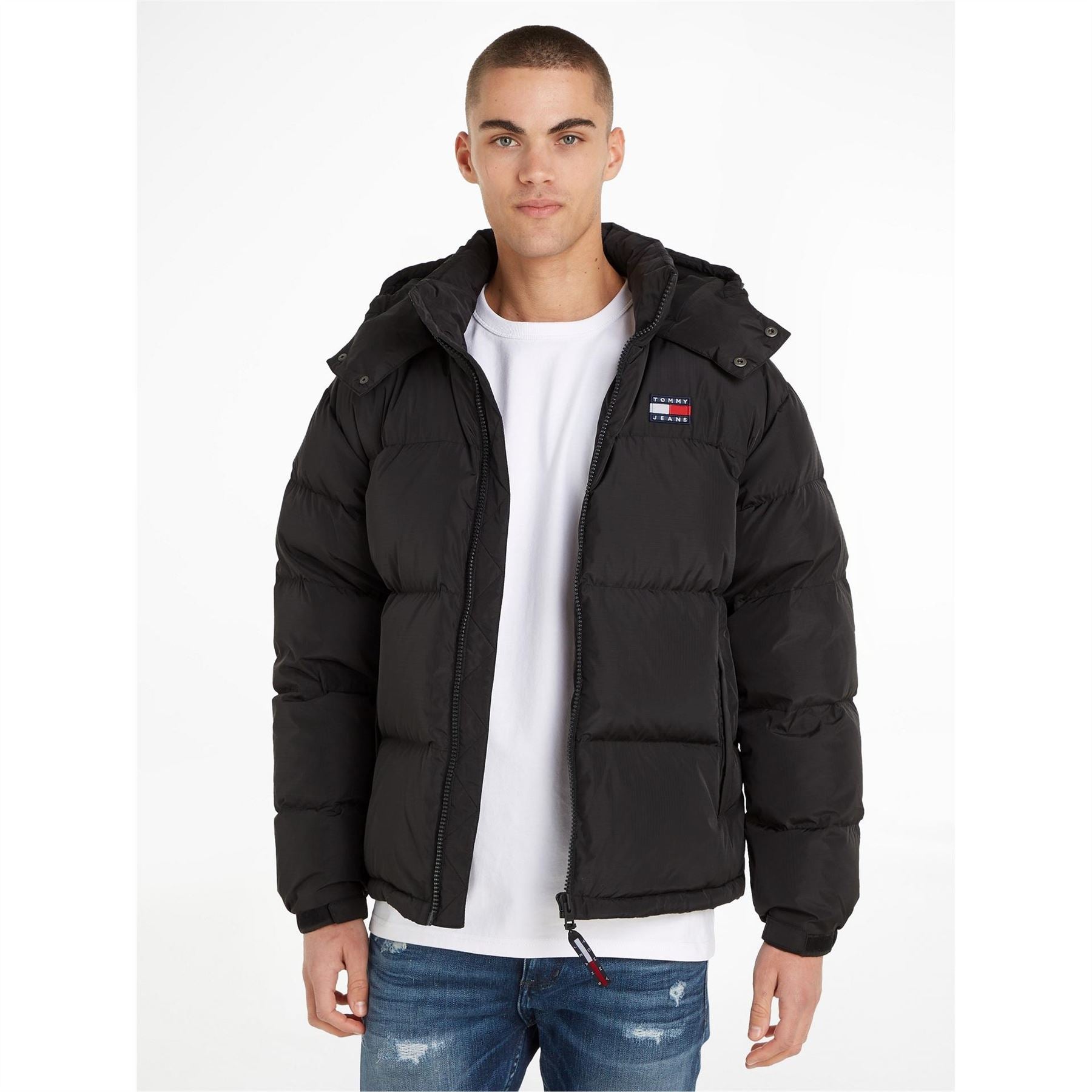 Tommy Jeans Colour-Blocked Alaska Puffer Relaxed Fit Jacket