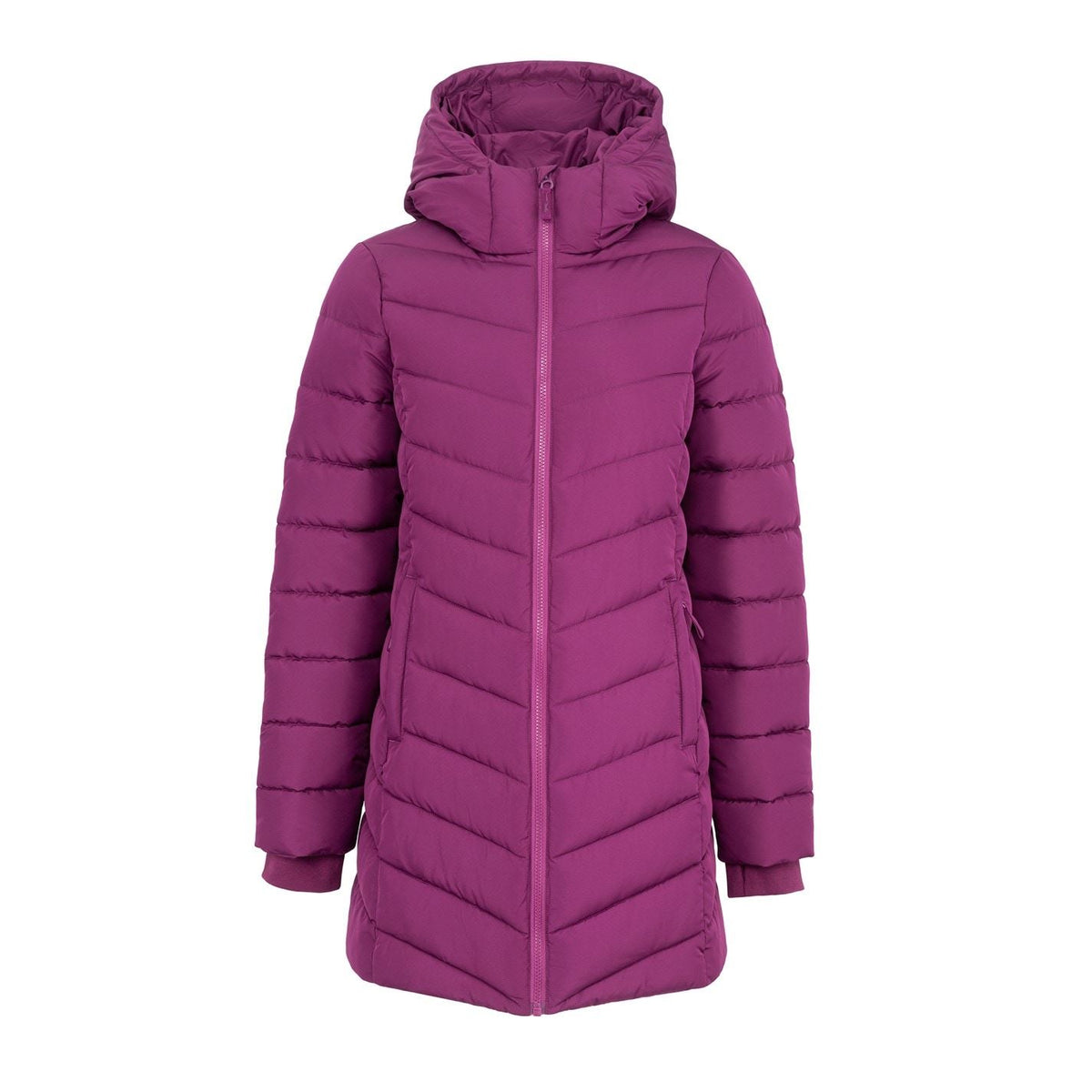 Slazenger  Mid Length Hooded Long Sleeve Puffer Jacket