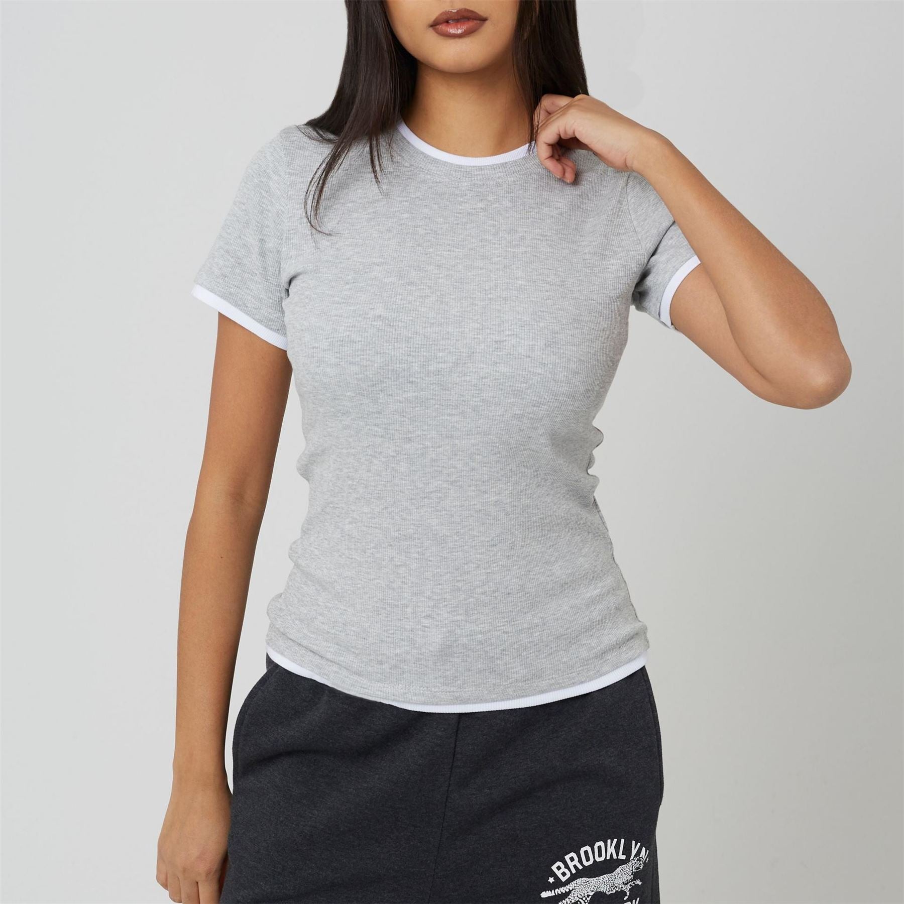 Brave Soul Womens Double Layer Effect T-Shirt