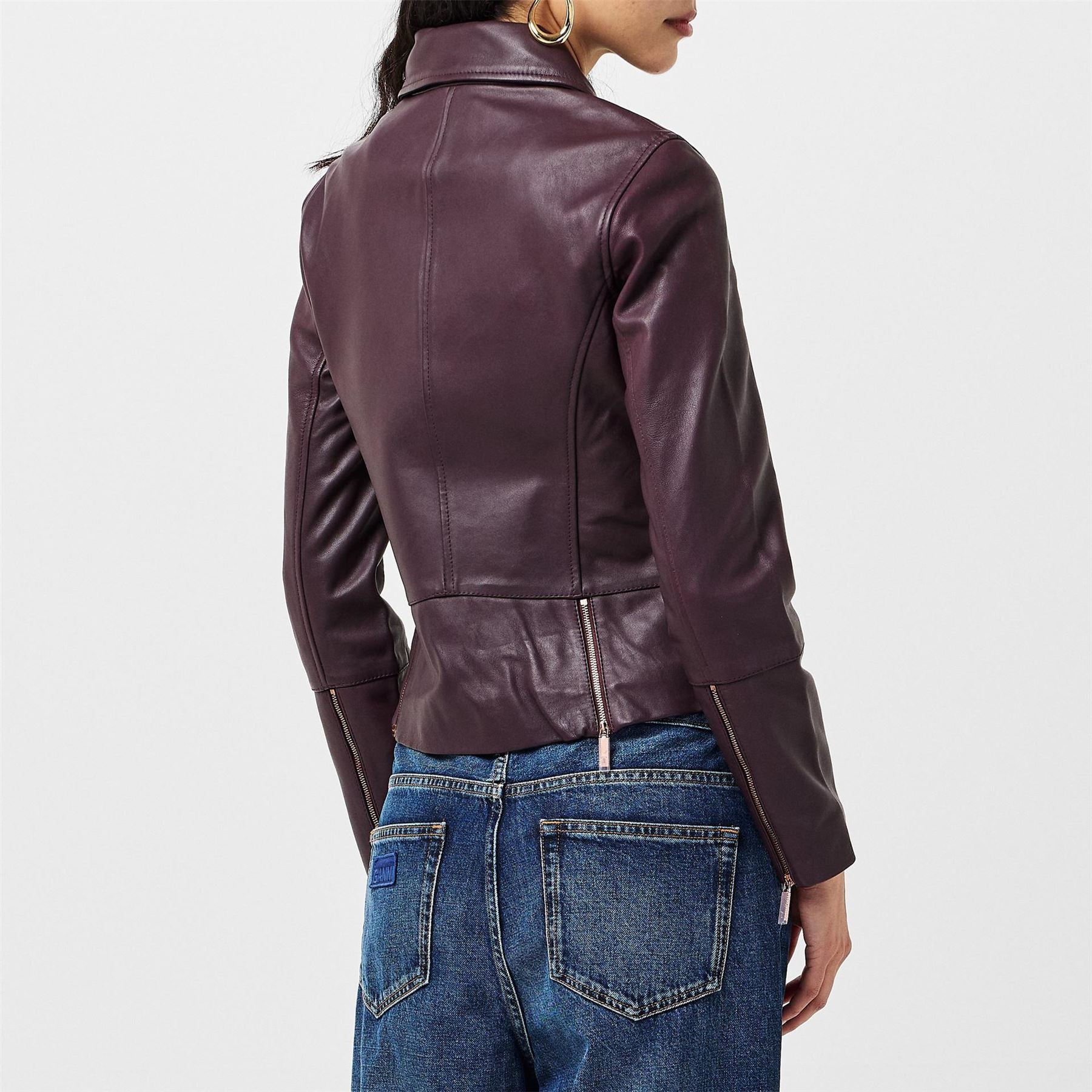 Ted Baker Lizia Moto Collared Neck Short Jacket