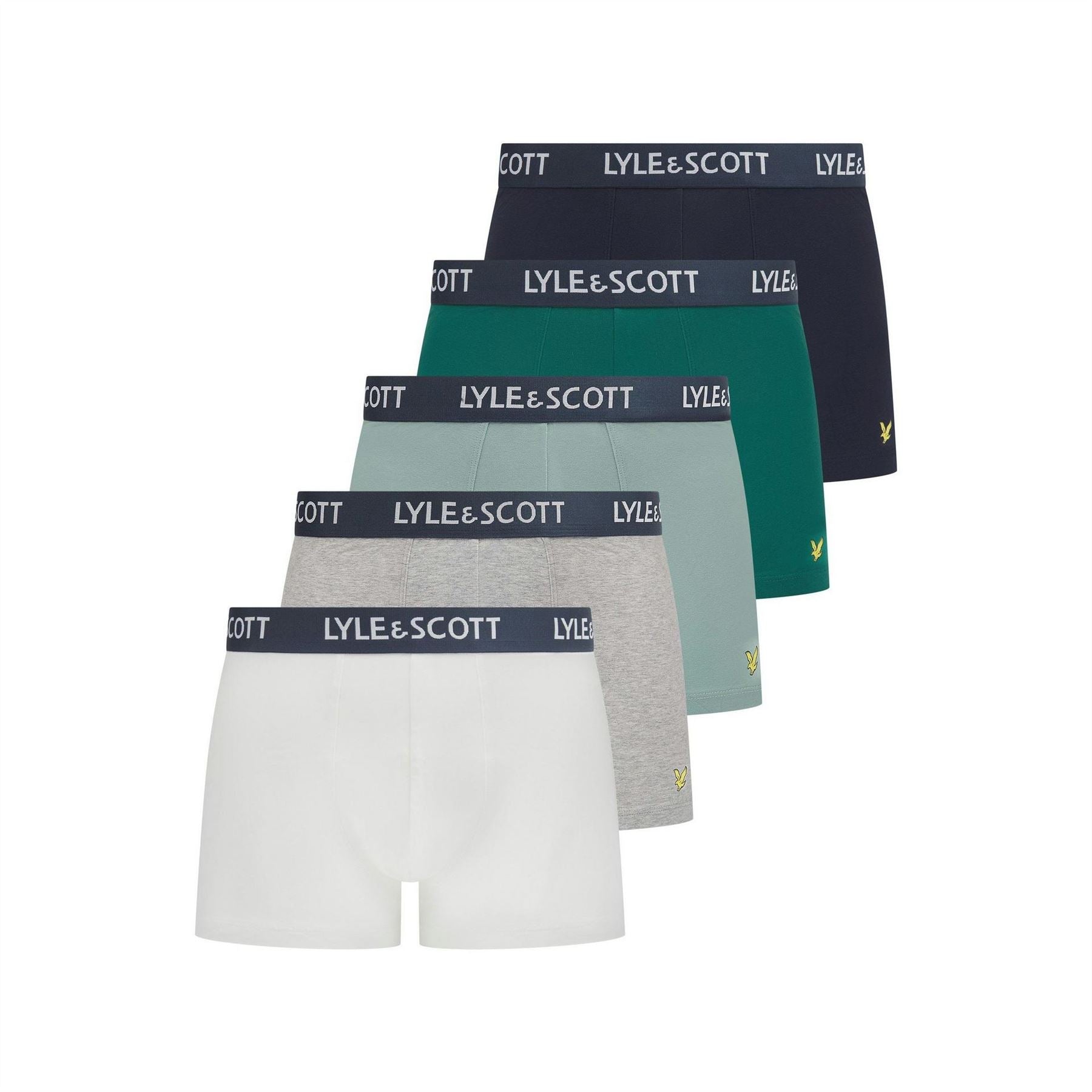 Lyle and Scott 5 Pack Plain Design Trunks