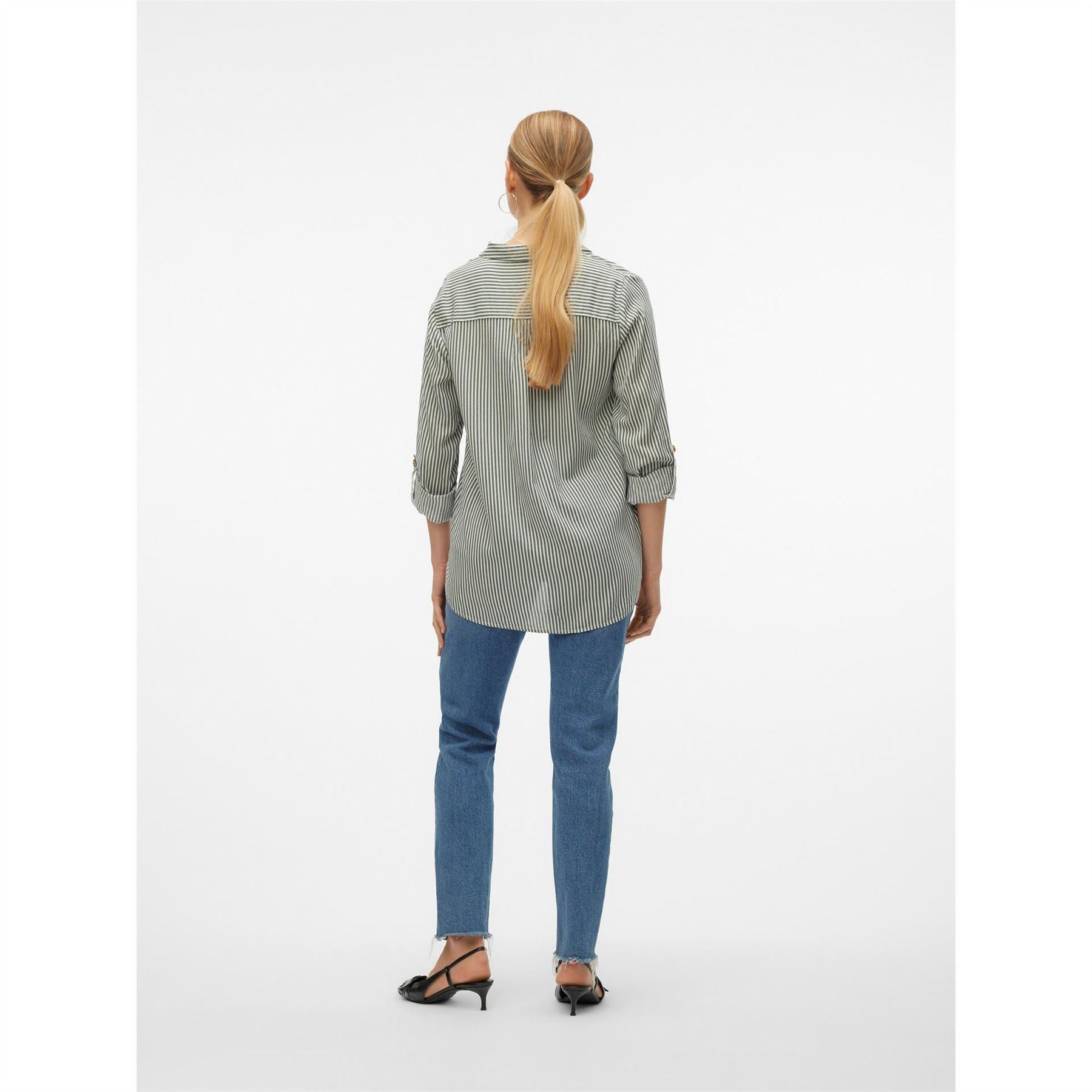 Vero Moda Bumpy Regular Fit V-Neck Long Sleeve Shirt