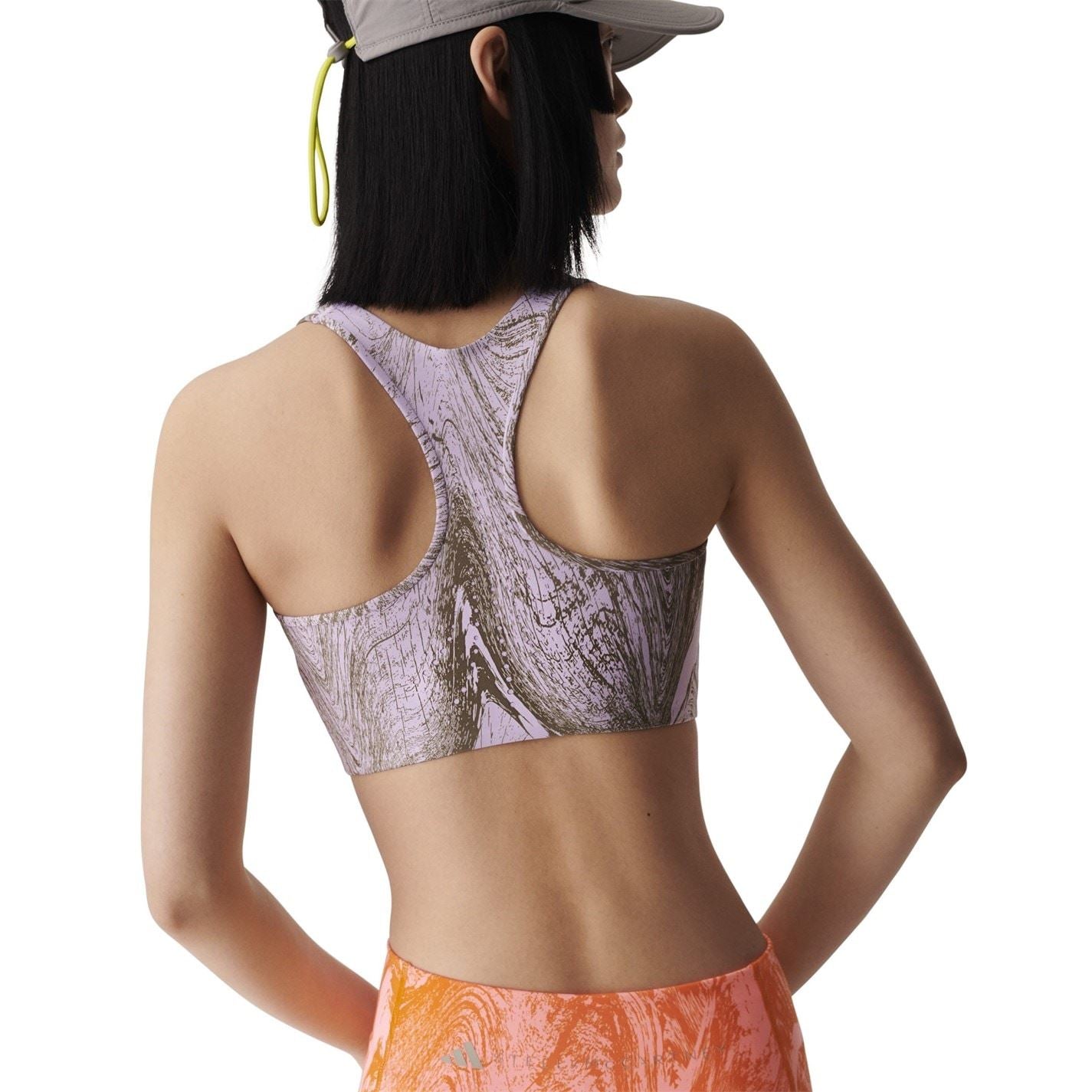 adidas Marble Print Cropped Sports Bra