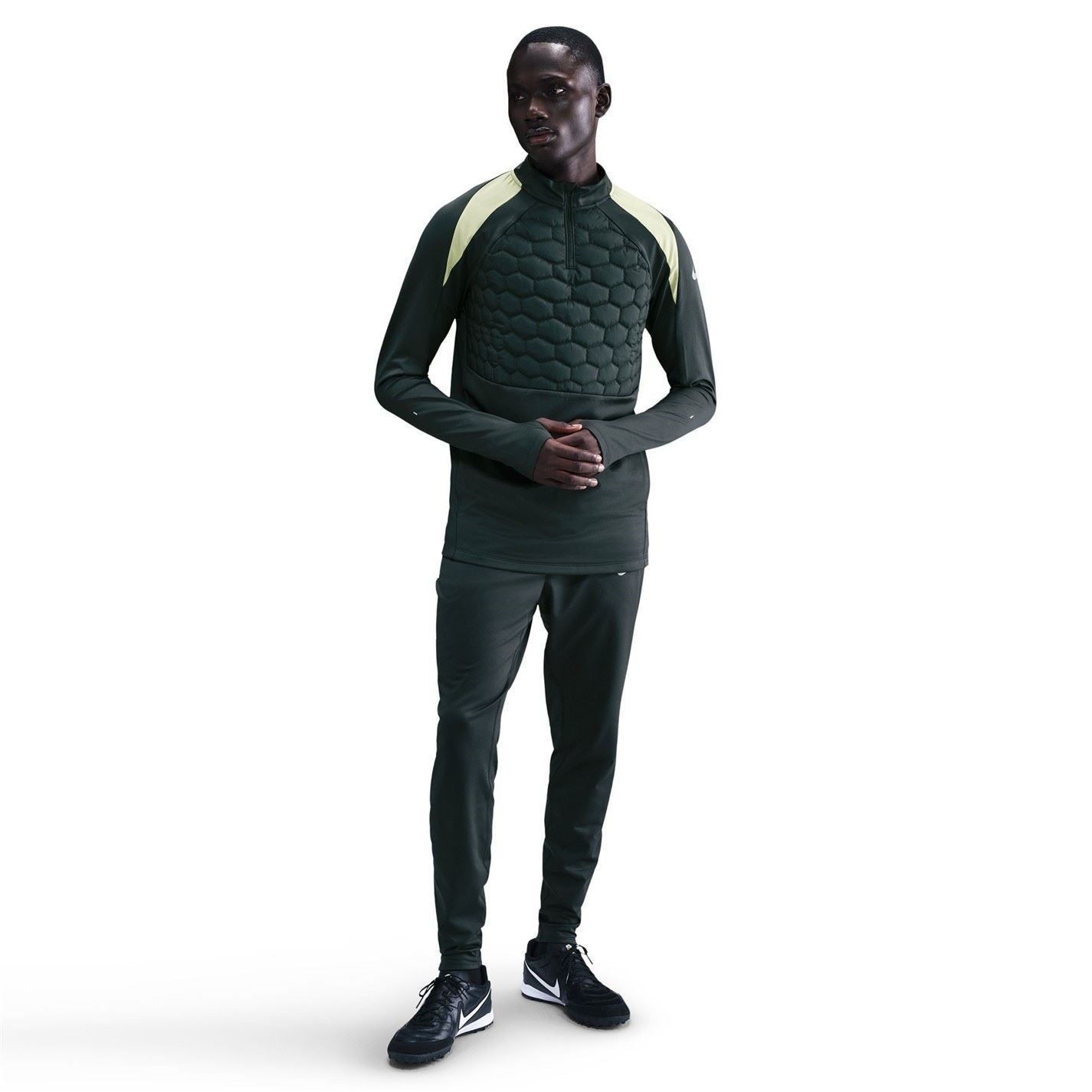 Nike Zip Neck Raglan Sleeve Slim Fit Drill Top