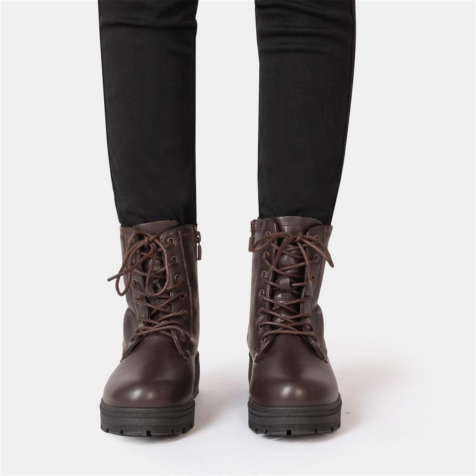 I Saw It First Womens Saw It First Biker Ankle Boots