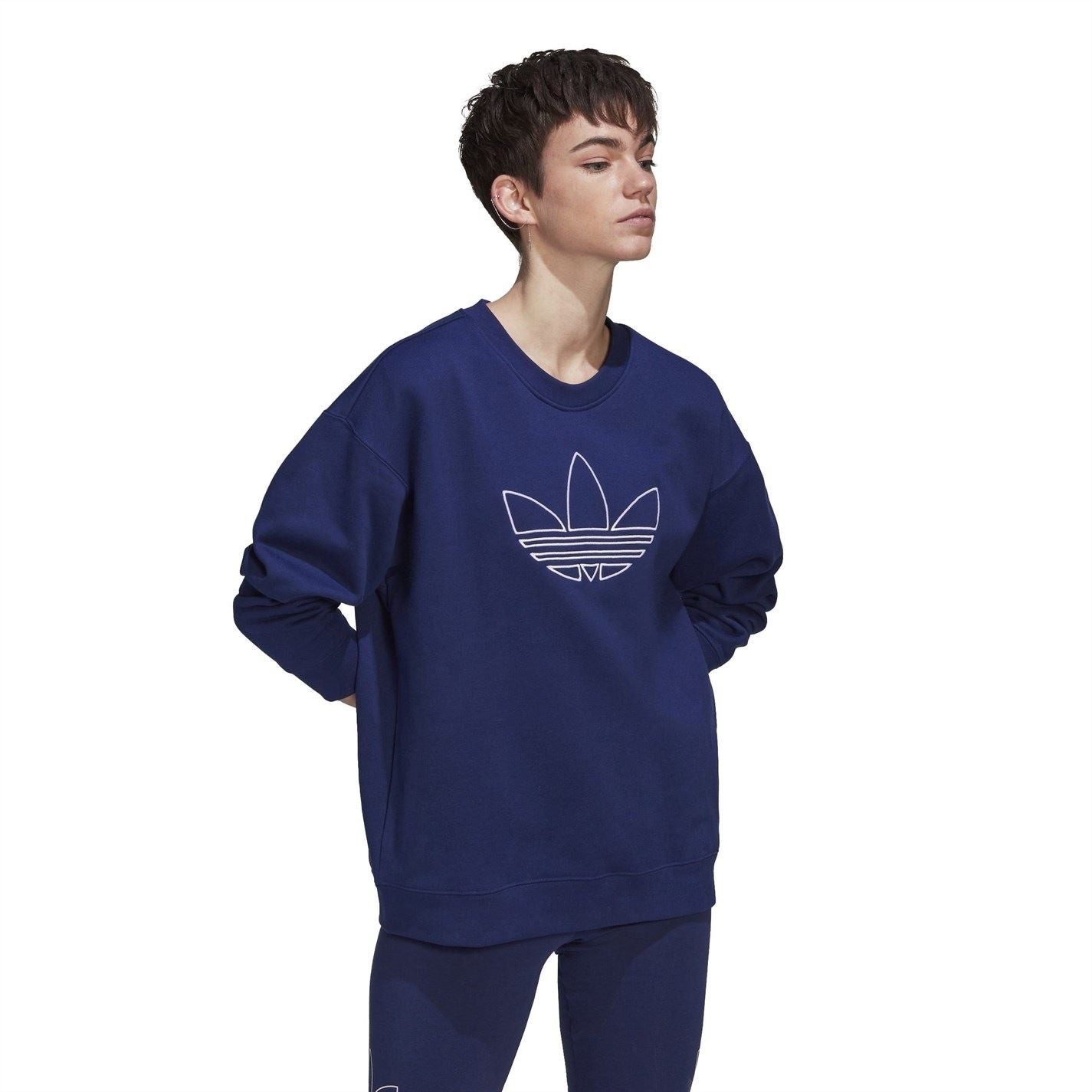 adidas Originals Relaxed Fit Quilted Sweatshirt