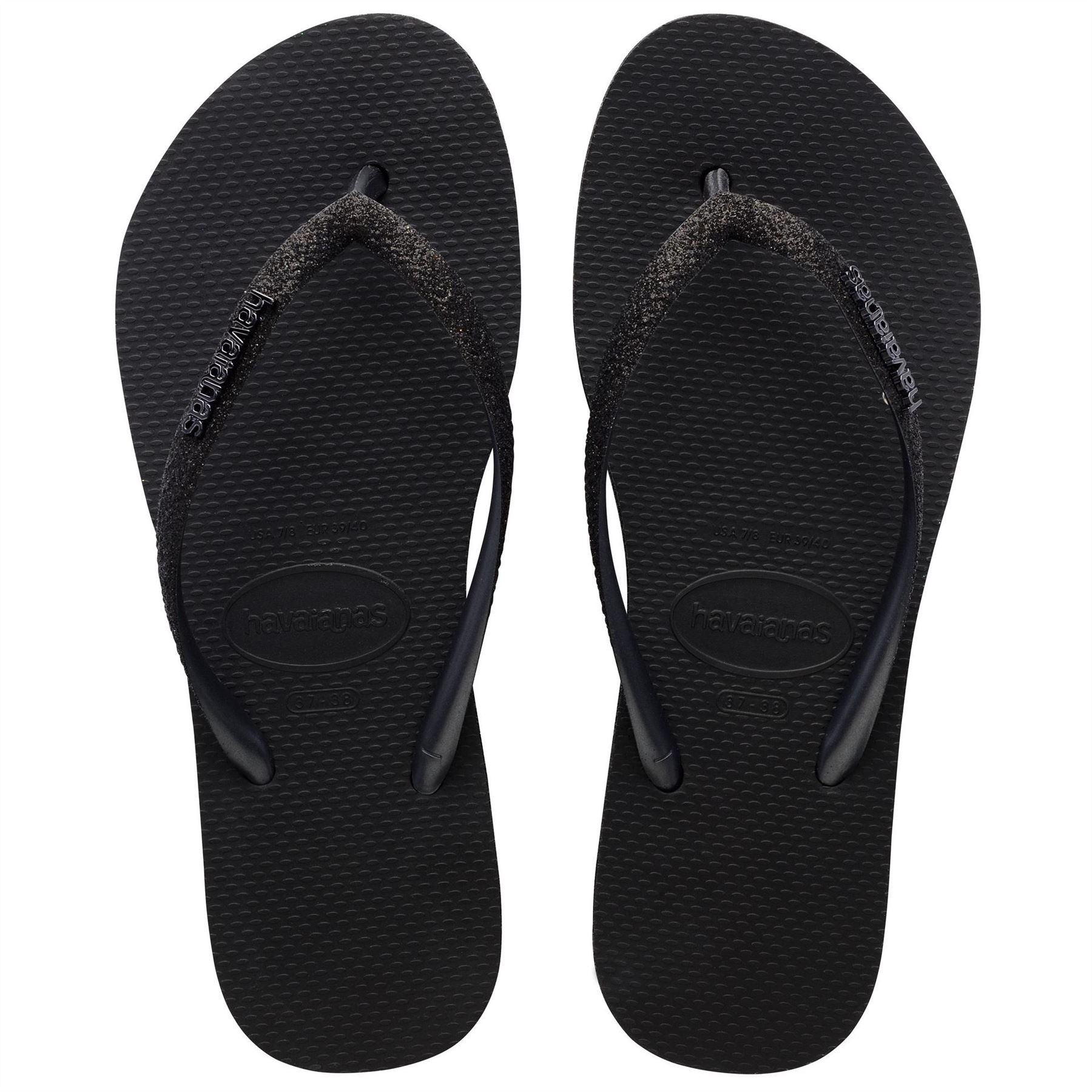 Havaianas Hav. Slim Flatform Sparkle Black 33 Flip Flops Womens