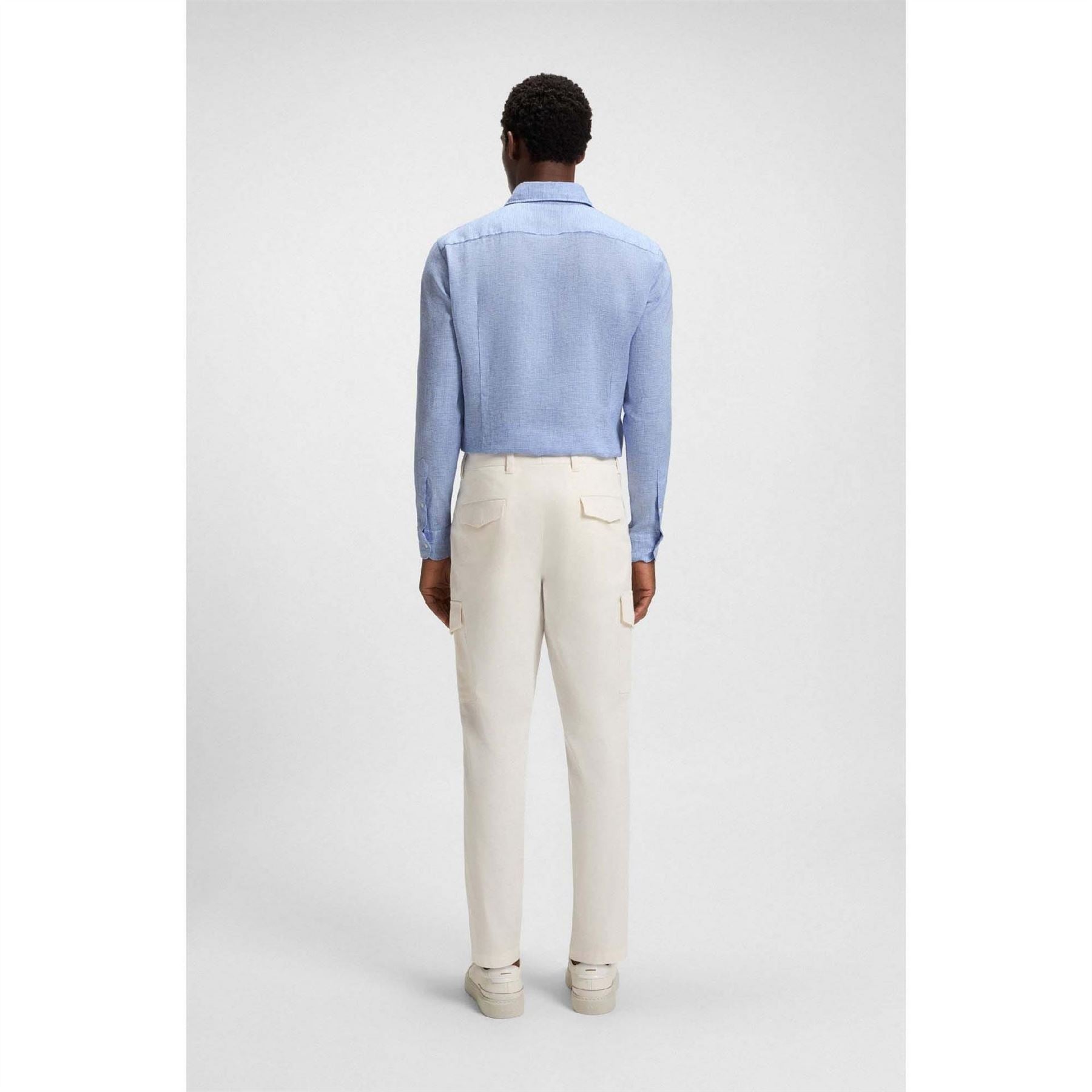 Boss Hays Slim Fit Linen Shirt