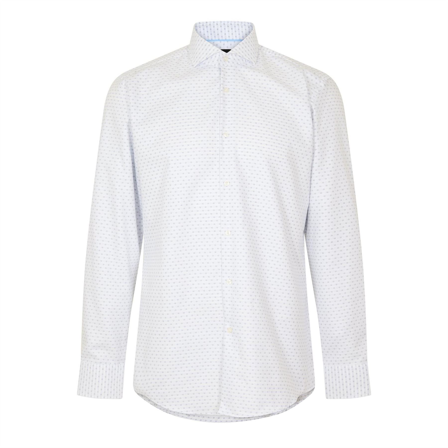 Boss Spread Collar Long Sleeve Oxford Shirt