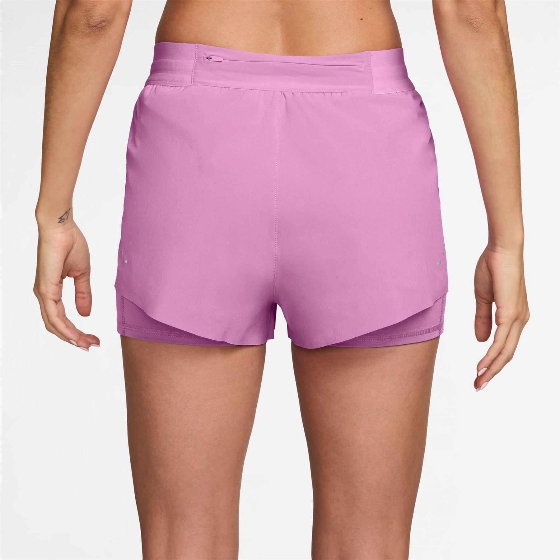 Nike Womens Dri Fit Swift Mid Rise 3 2 In 1 Shorts