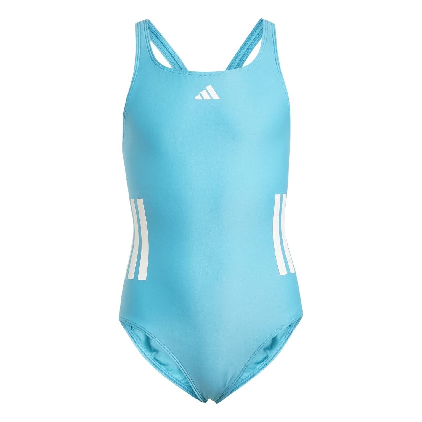 adidas Three Stripe Swimsuit Junior Girls