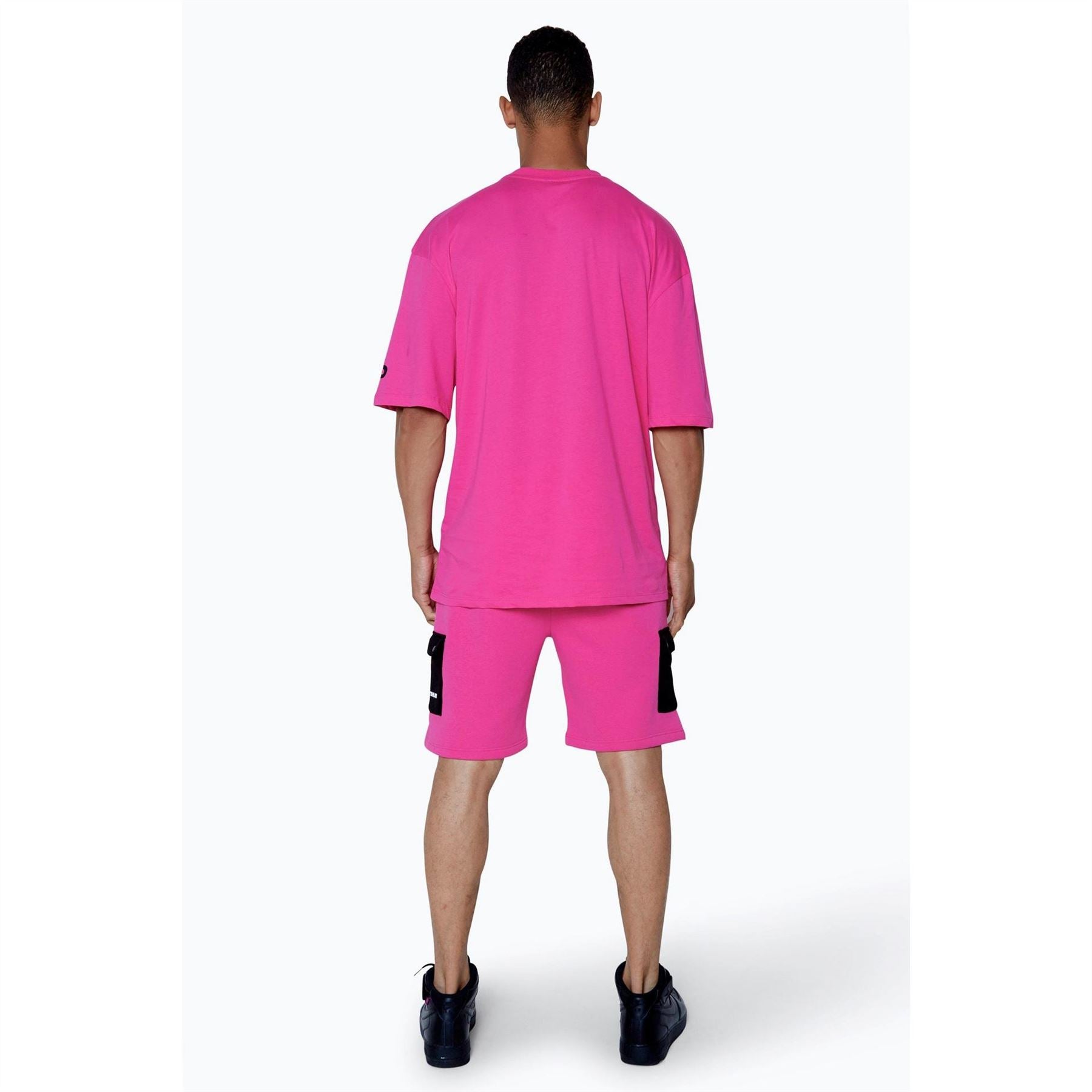 Hype Cargo Solid Patterned Shorts