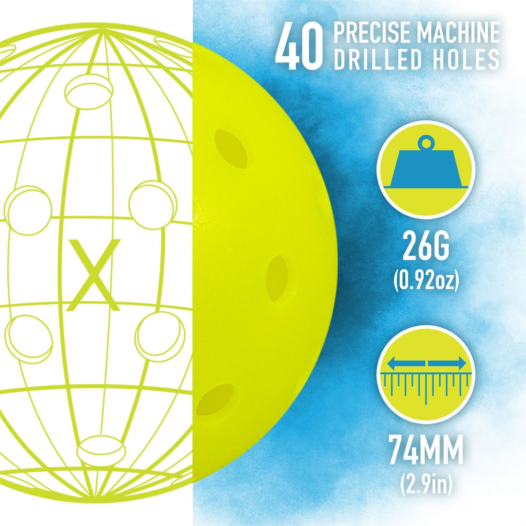 Franklin Sports Outdoor X 40 Pickleballs