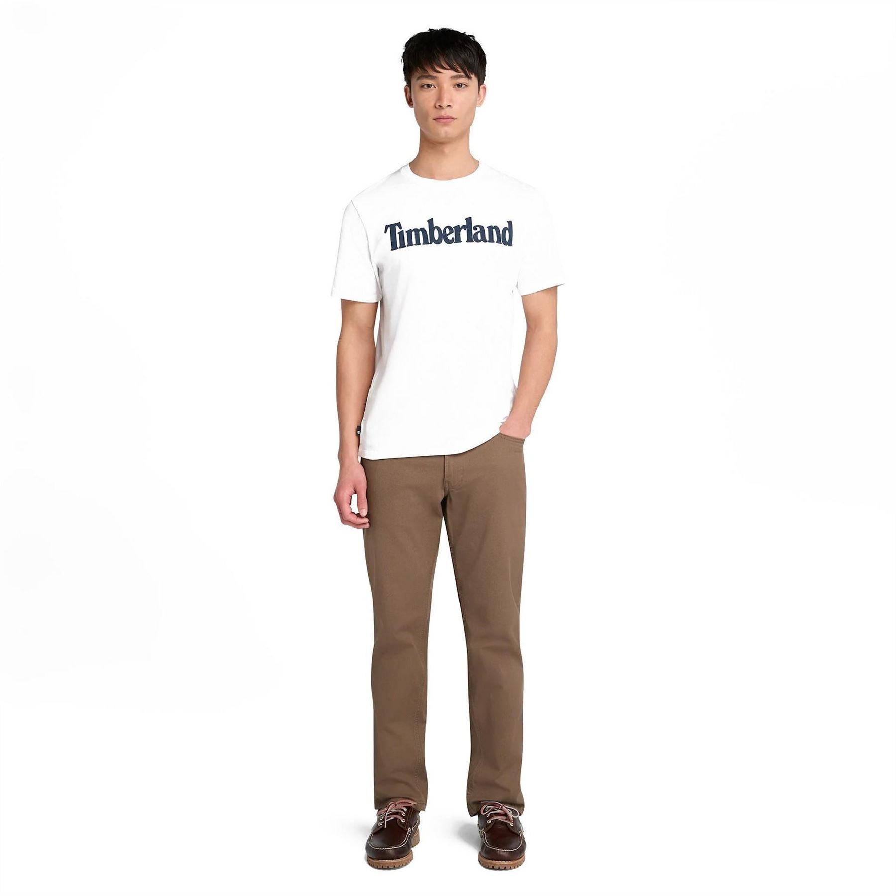 Timberland Northwood Wordmark Logo Cotton Short Sleeve T-Shirt