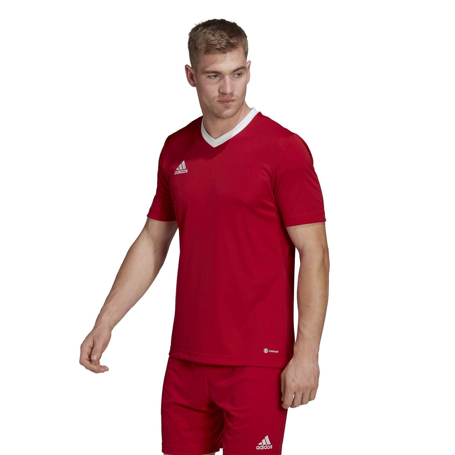 adidas Mens Entrada 22 Short Sleeve Jersey Top
