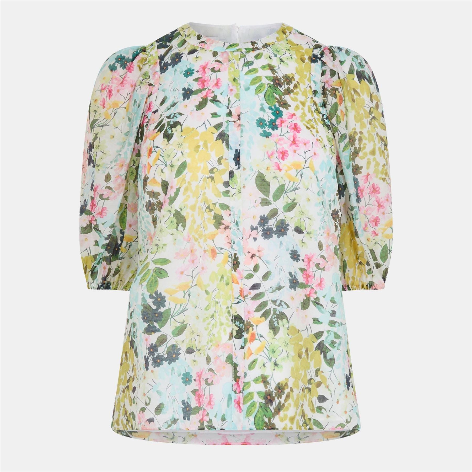 Ted Baker Crew Neck Relaxed Fit Short Sleeve Blouse