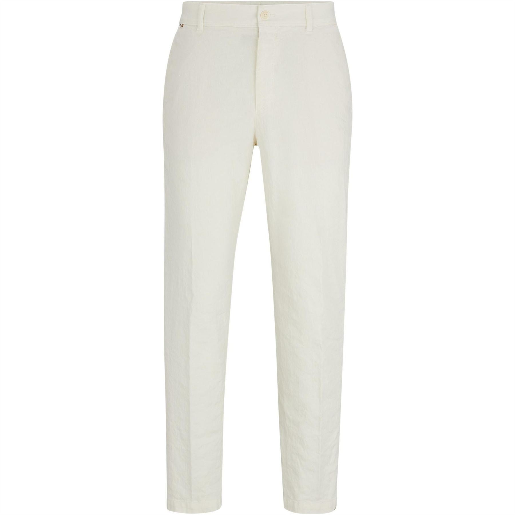 Boss Perin Solid Patterned Straight Trousers
